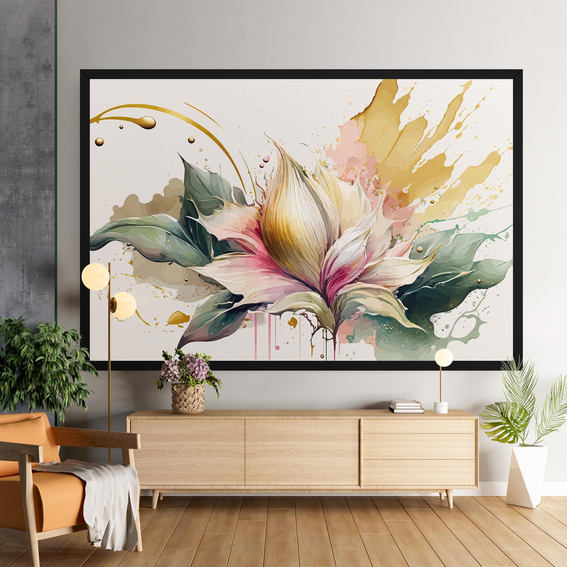 Leinwandbild Cream Pink Nature mockup 9