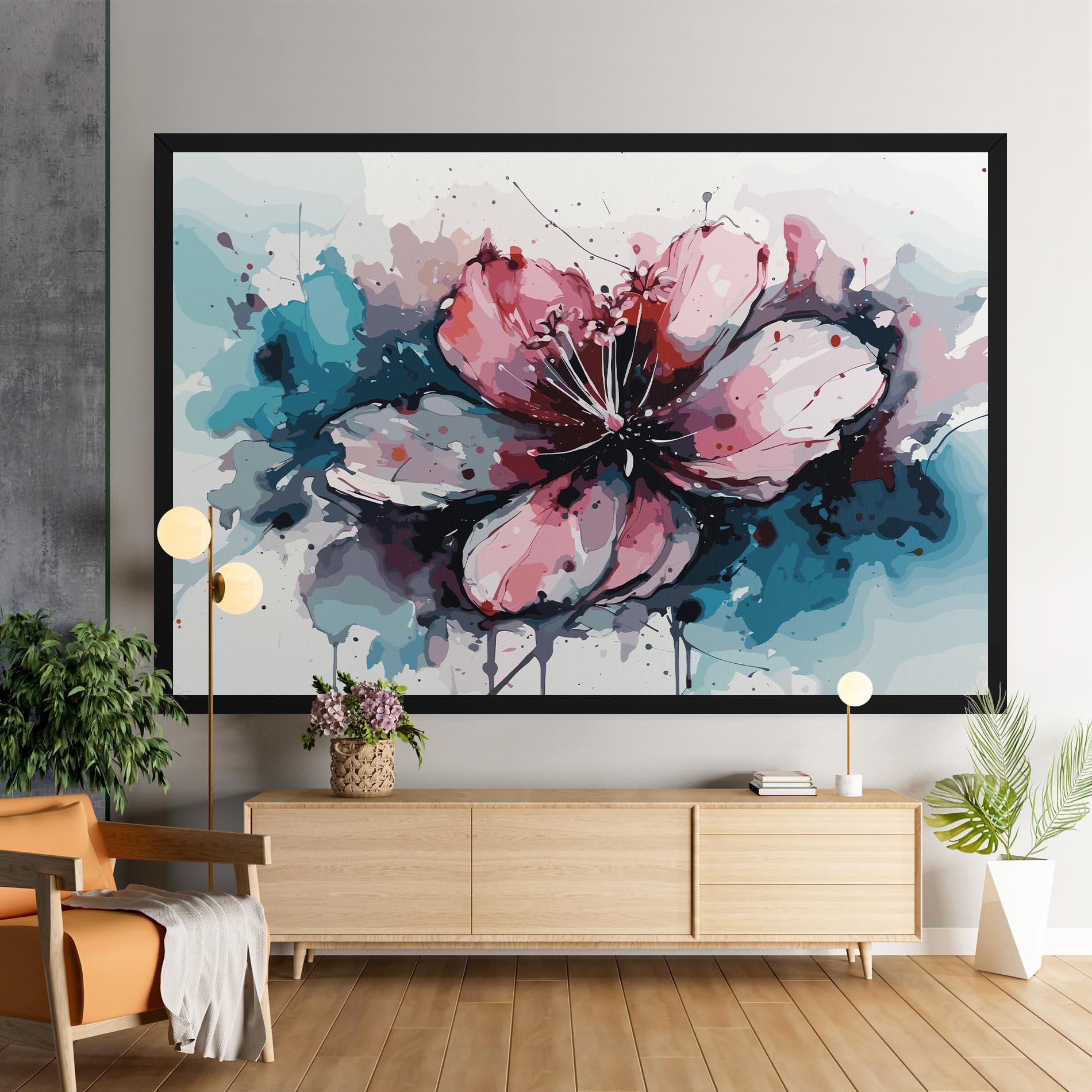 Leinwandbild Pink Blue Nature mockup 9