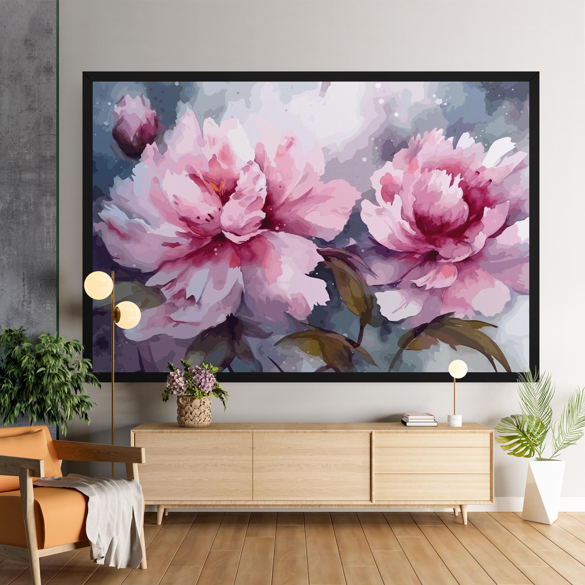 Leinwandbild Pink Nature Flower mockup 9