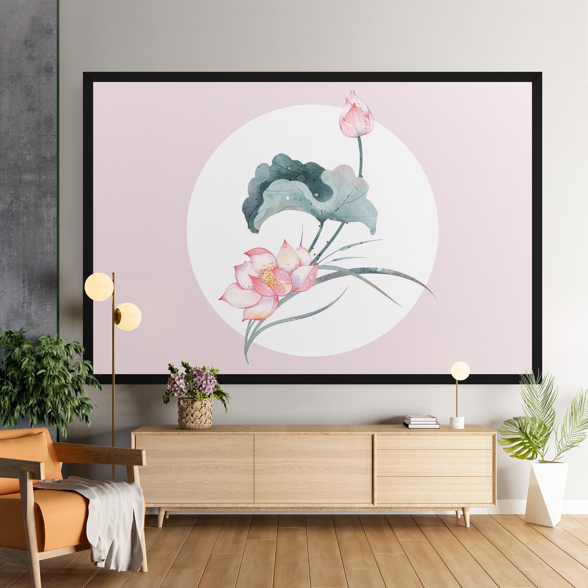 Leinwandbild Pink Pastel Flower mockup 9
