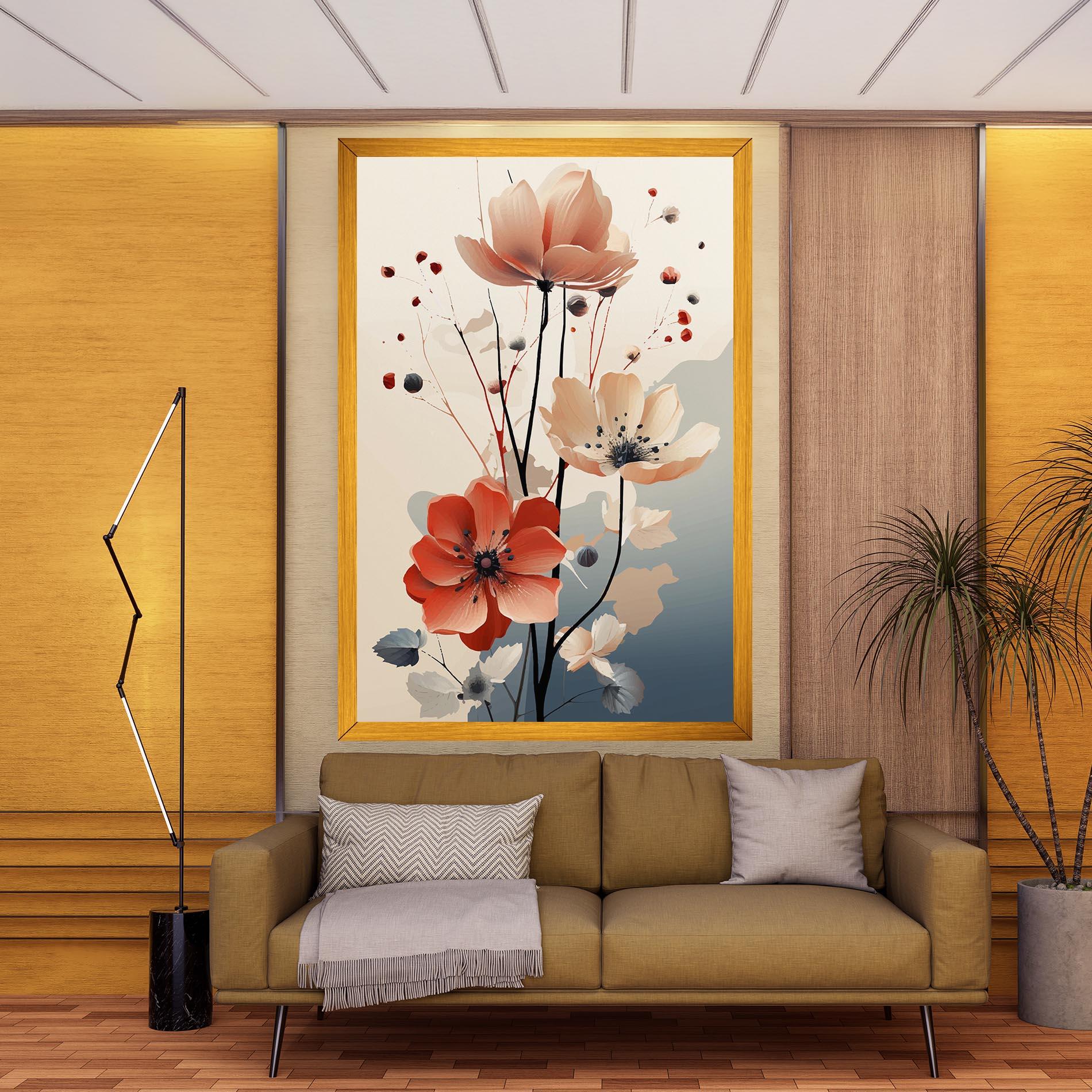 Leinwandbild Cream Flower Nature mockup 9