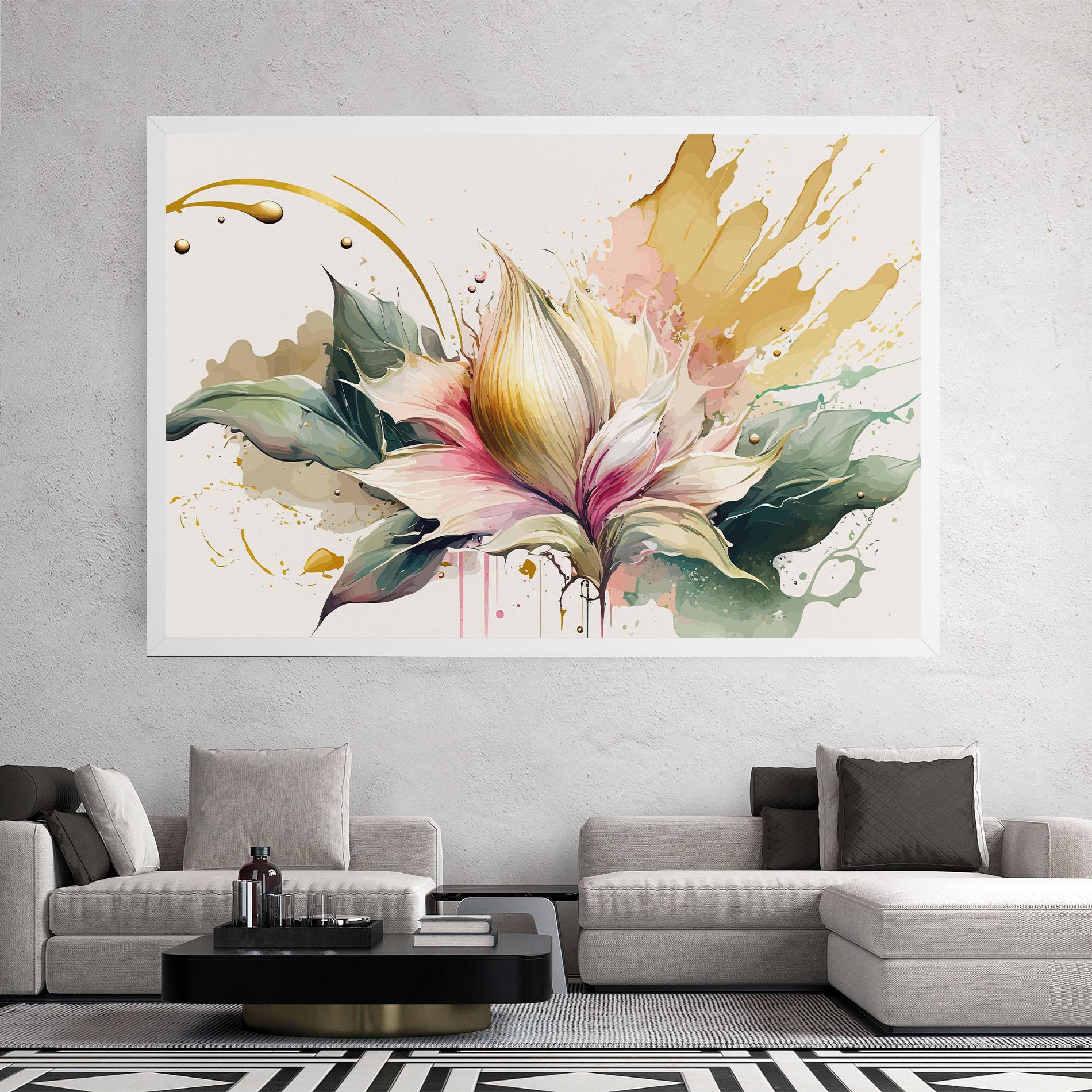 Leinwandbild Cream Pink Nature mockup 2