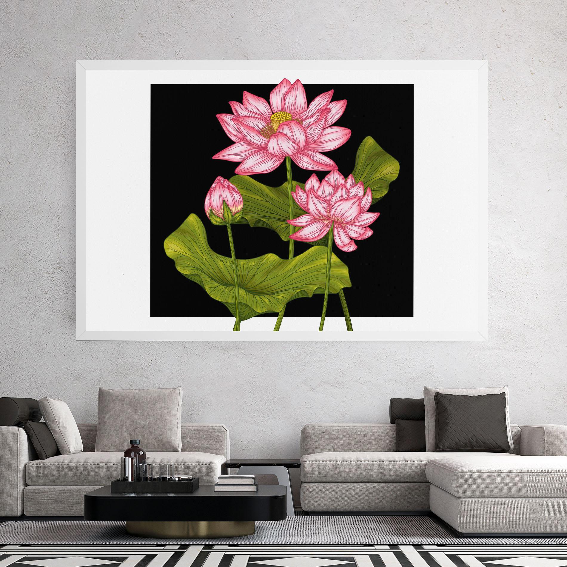 Leinwandbild Feng Shui Flower mockup 2