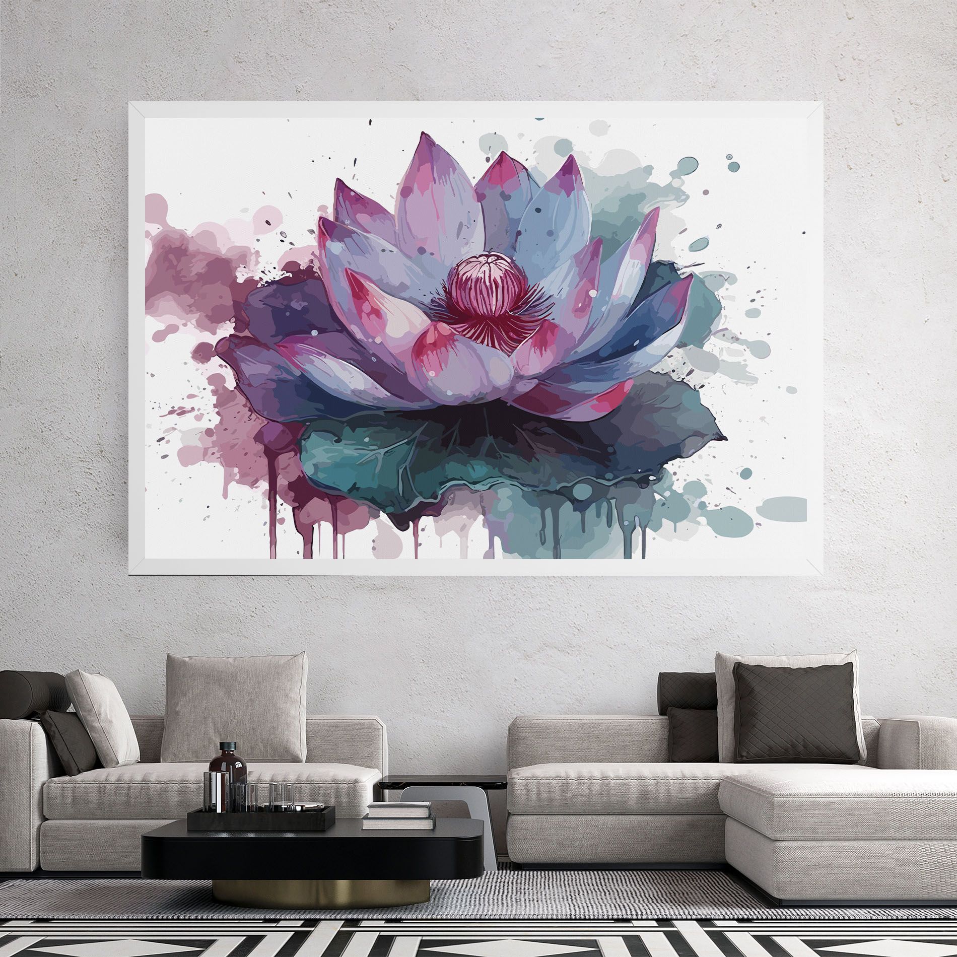 Green Purple Lotus mockup 2