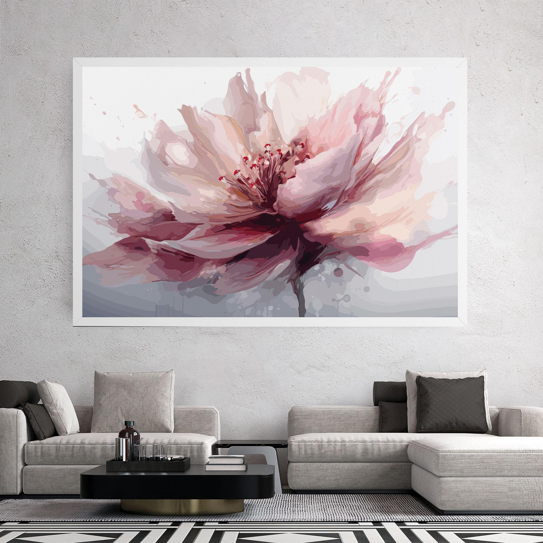 Leinwandbild Meditation Flower mockup 2