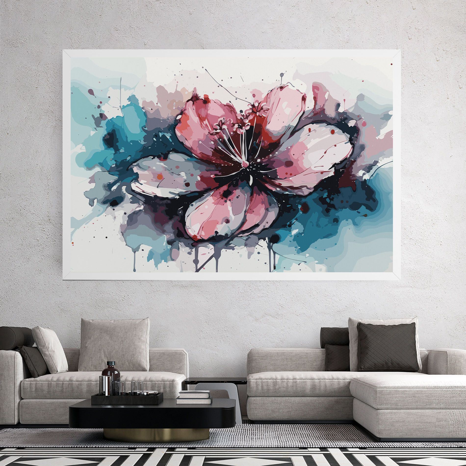 Pink Blue Nature mockup 2