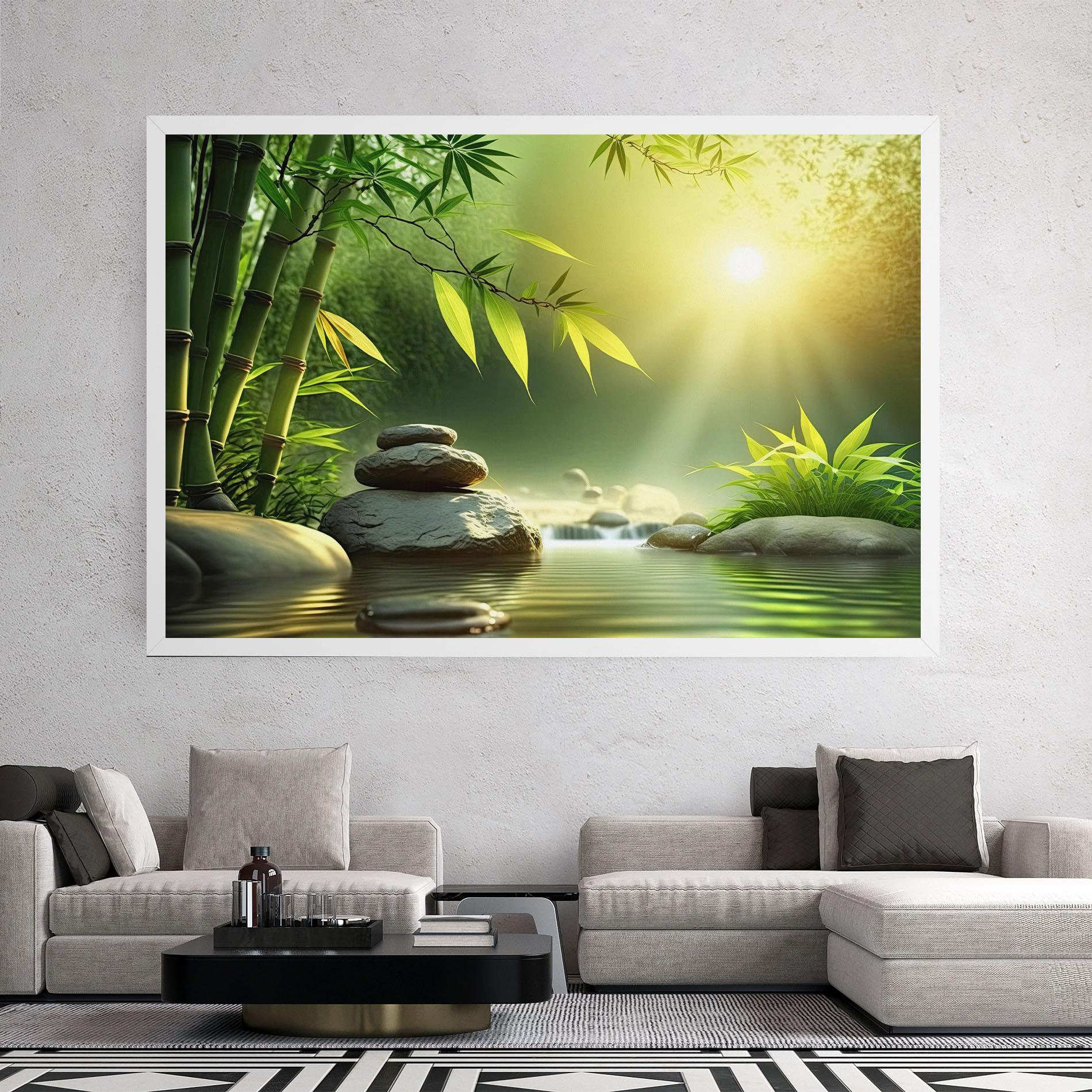 Leinwandbild Relaxing Spa Nature mockup 2