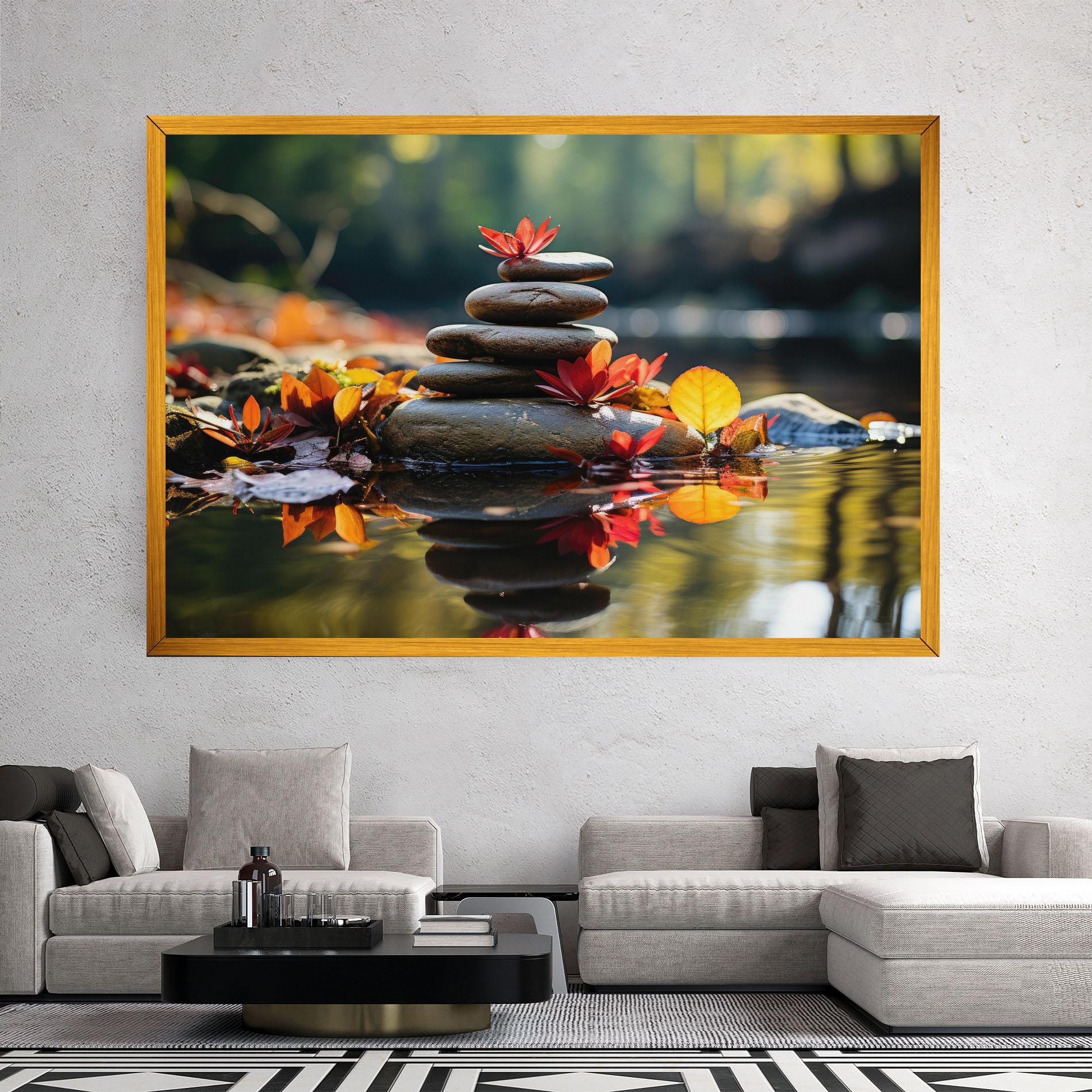 Leinwandbild Autumn Stones mockup 2