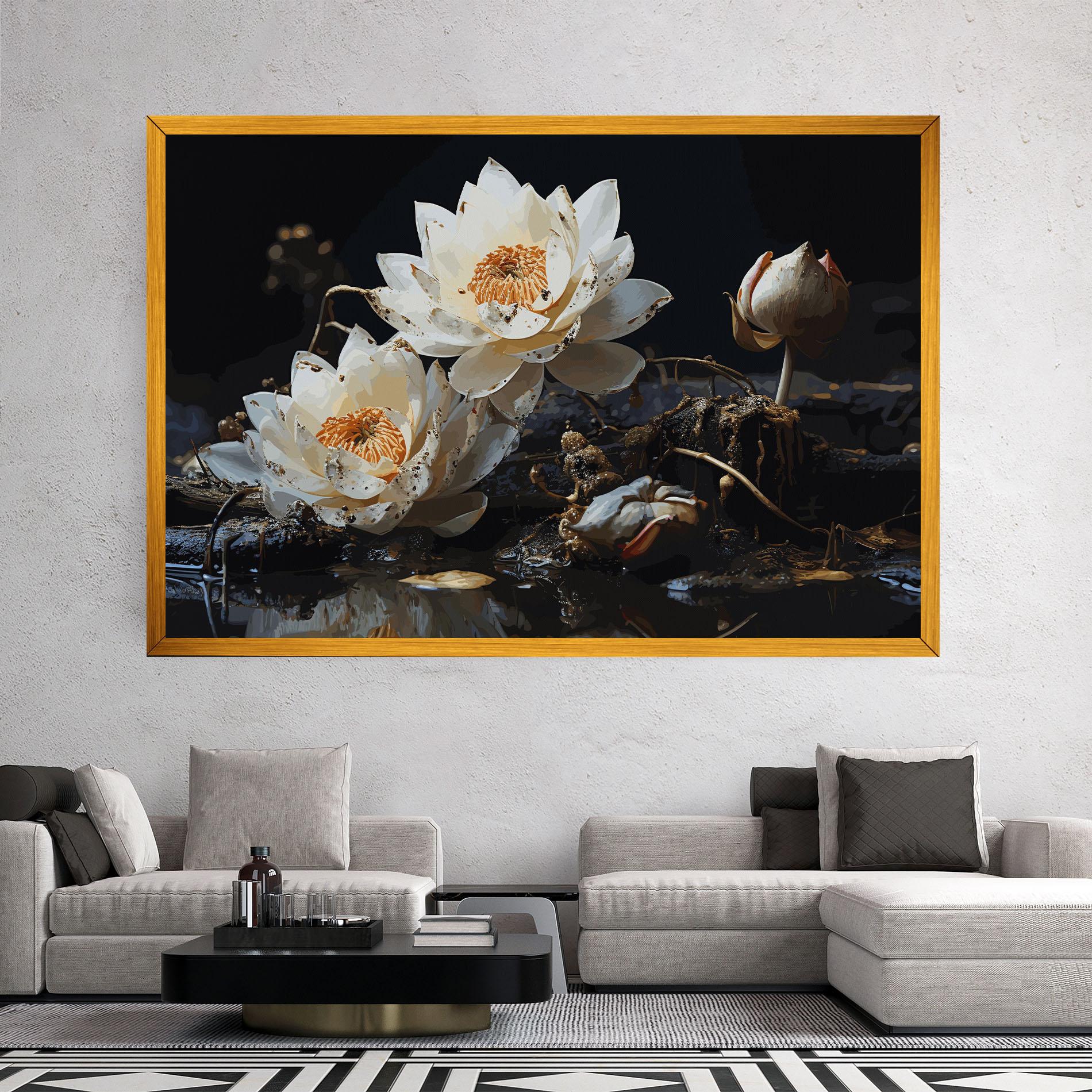 Leinwandbild Beautiful White Nature mockup 2