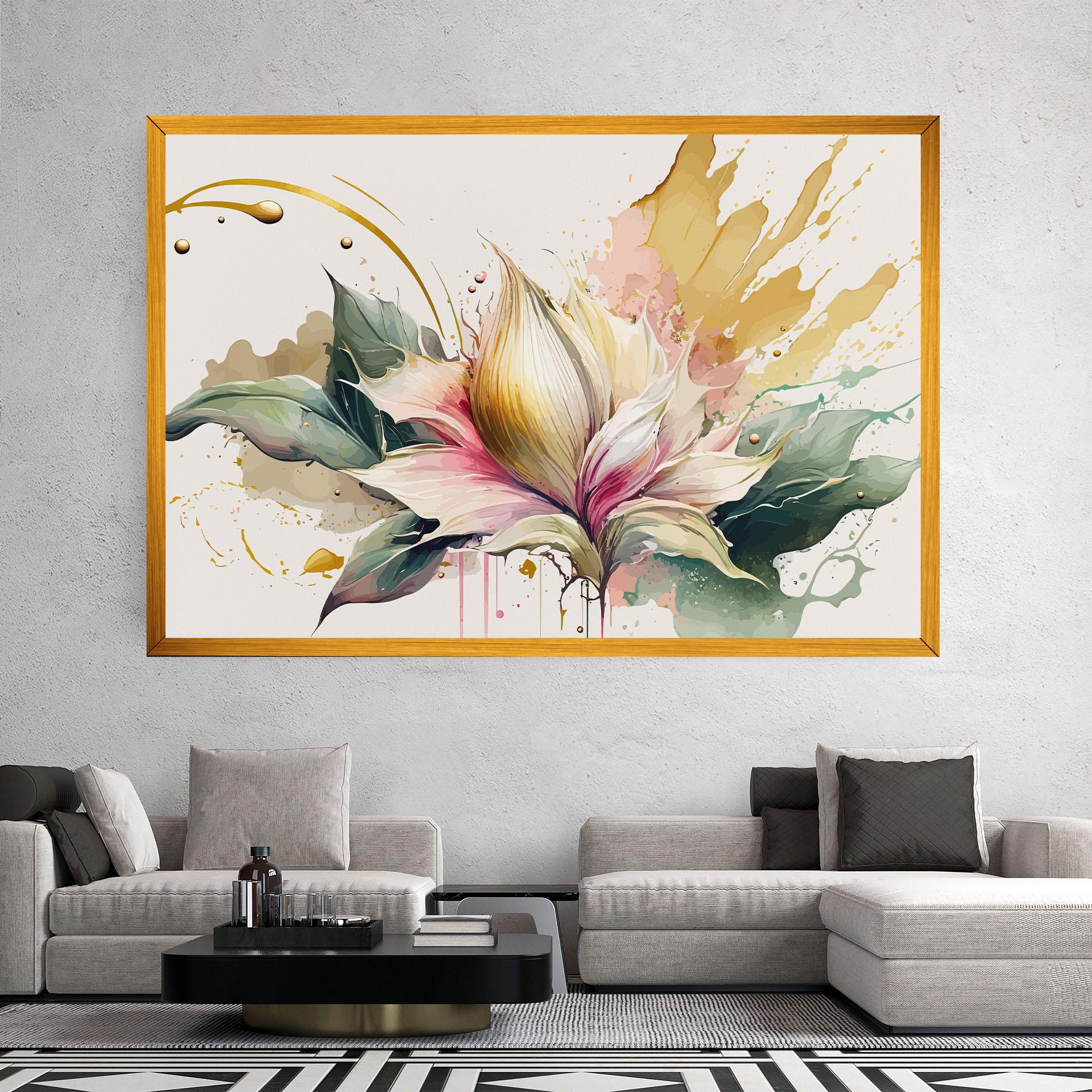 Leinwandbild Cream Pink Nature mockup 2