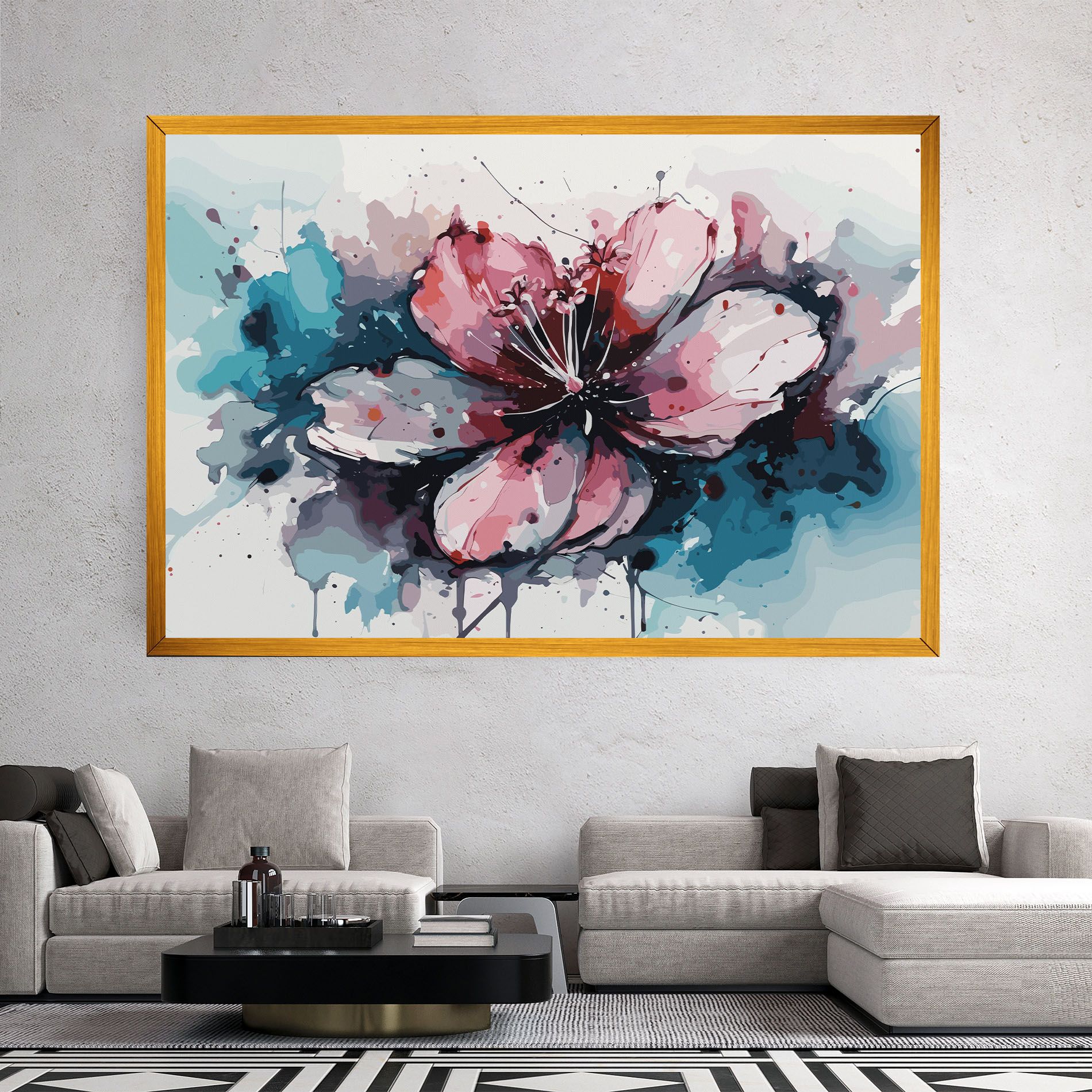 Pink Blue Nature mockup 2