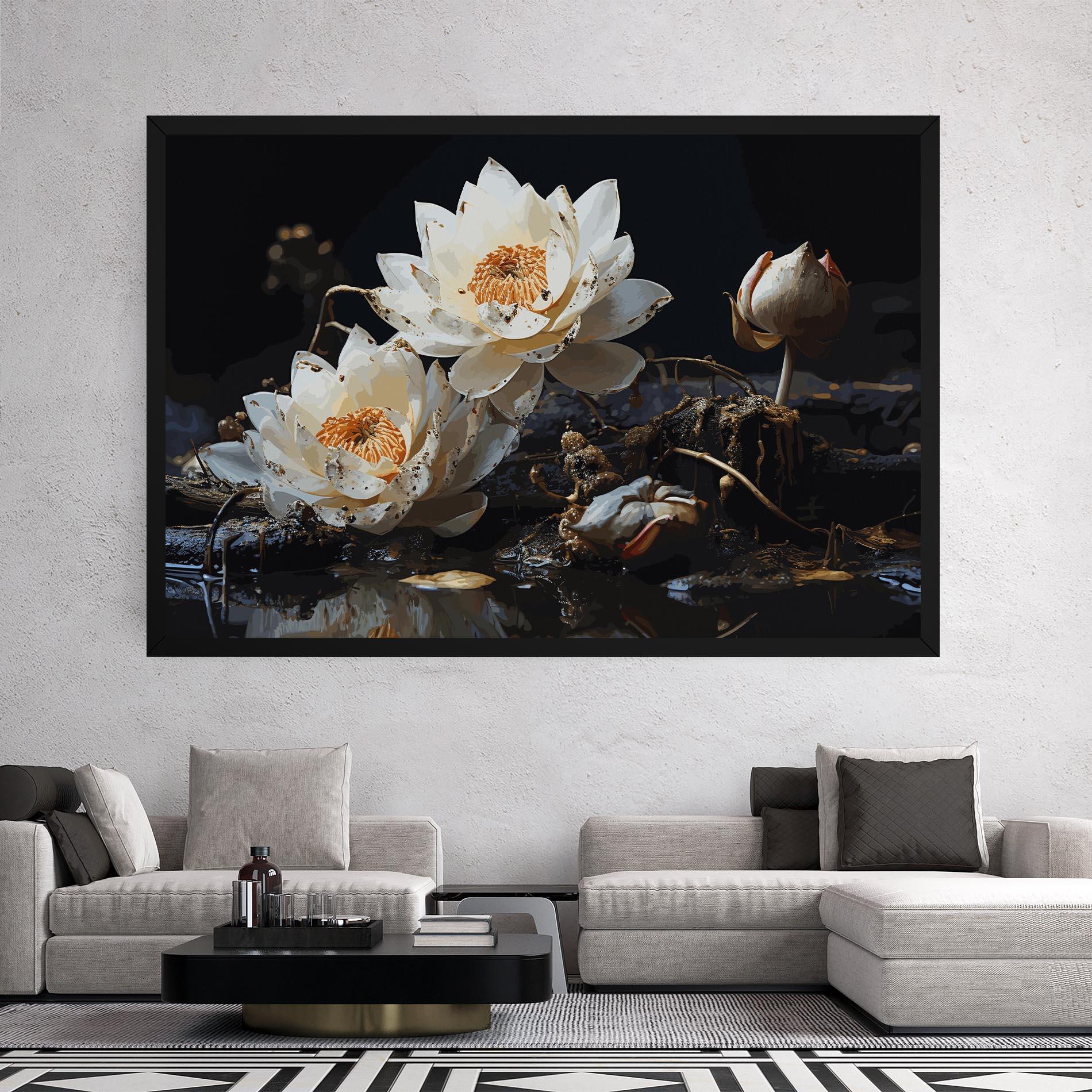 Leinwandbild Beautiful White Nature mockup 2