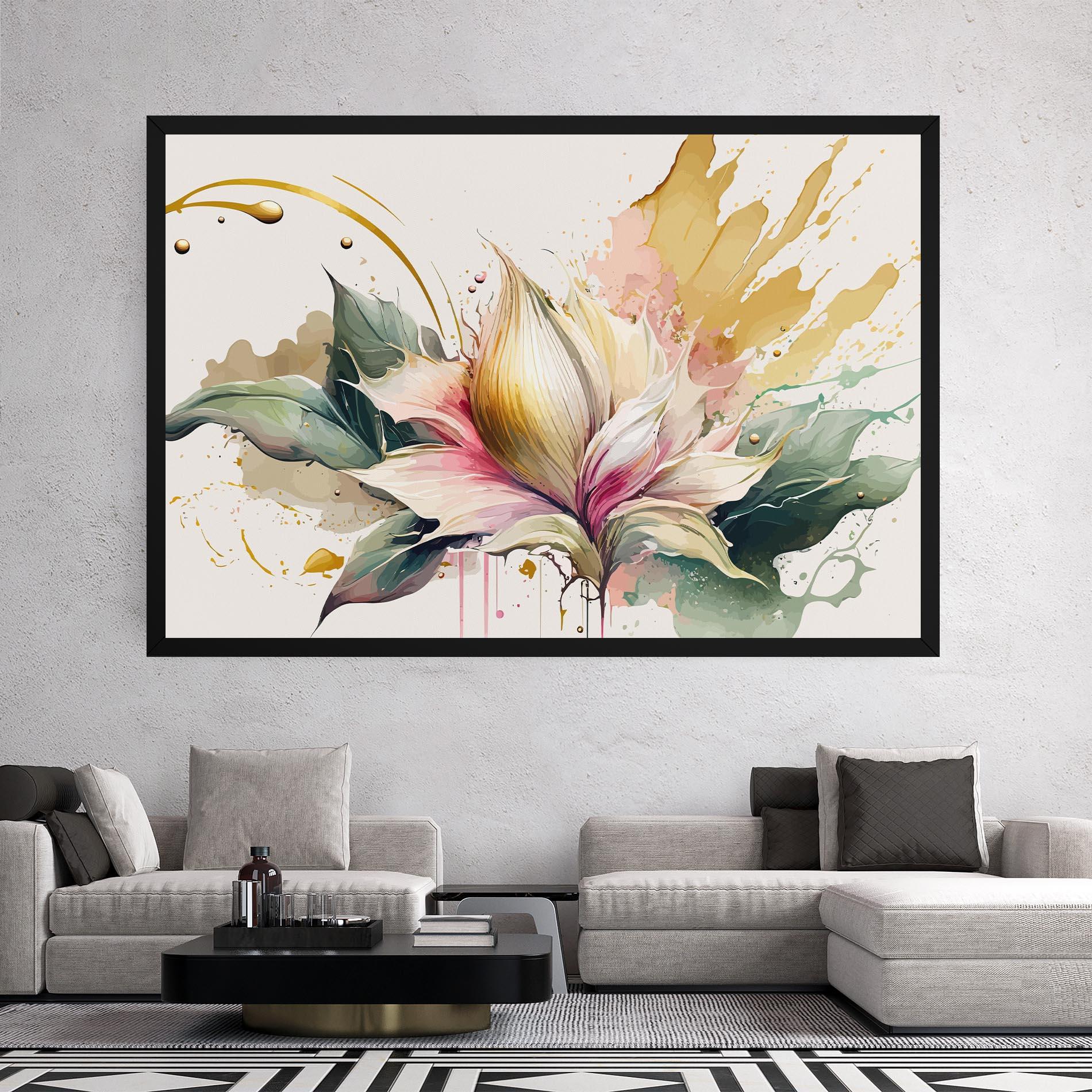 Leinwandbild Cream Pink Nature mockup 2