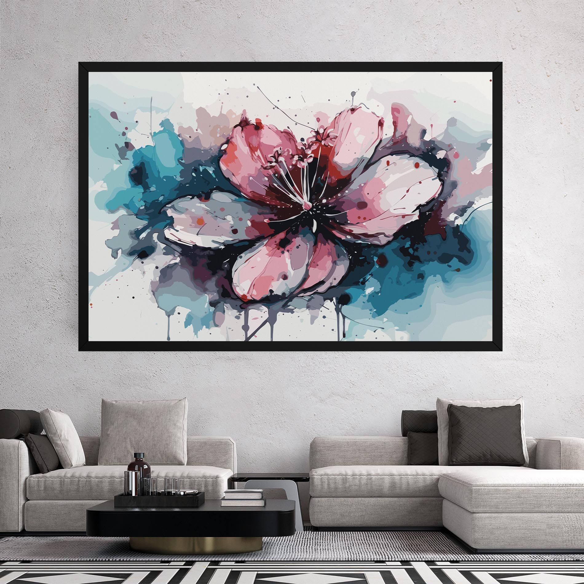 Pink Blue Nature mockup 2