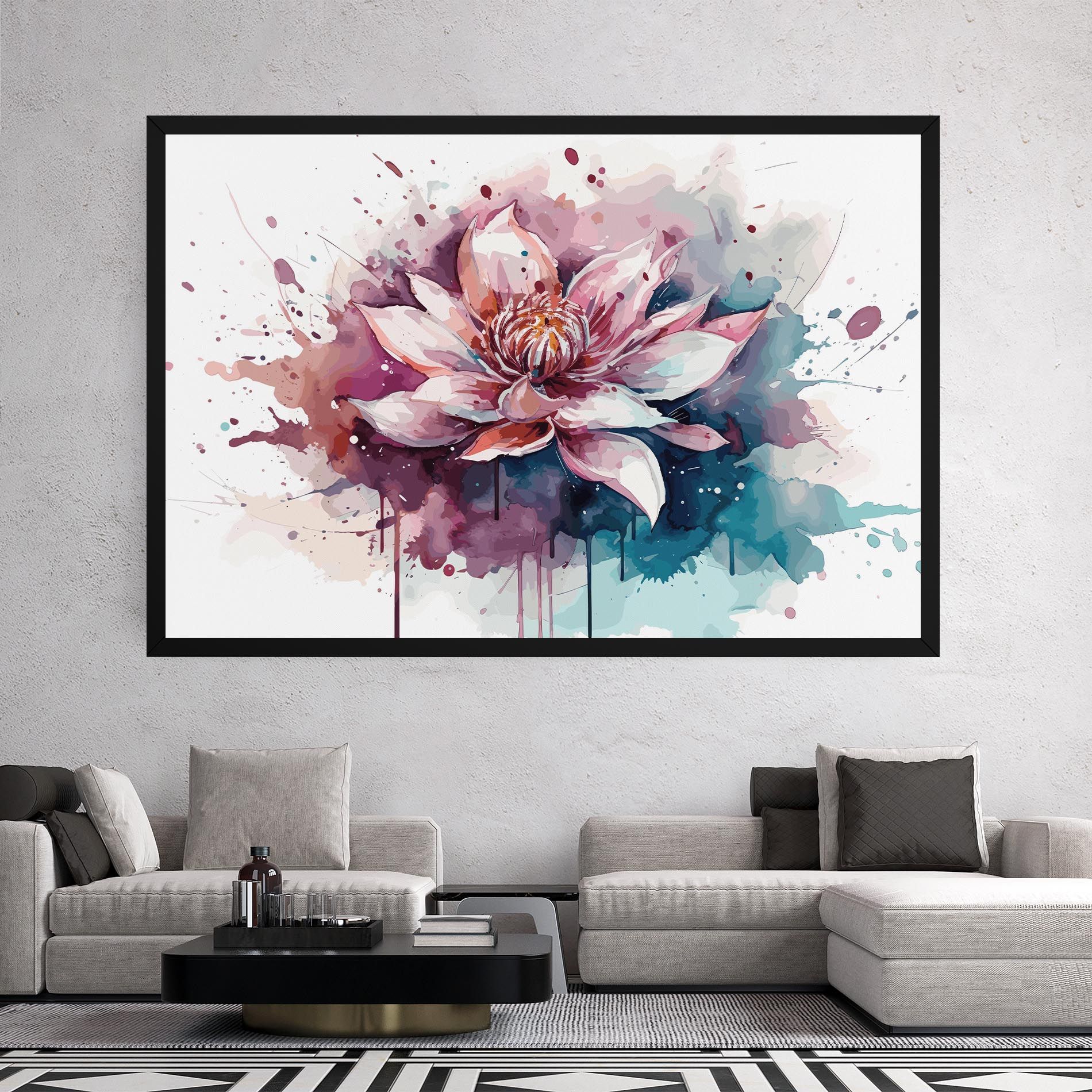 Pretty Pink Lotus Art mockup 2