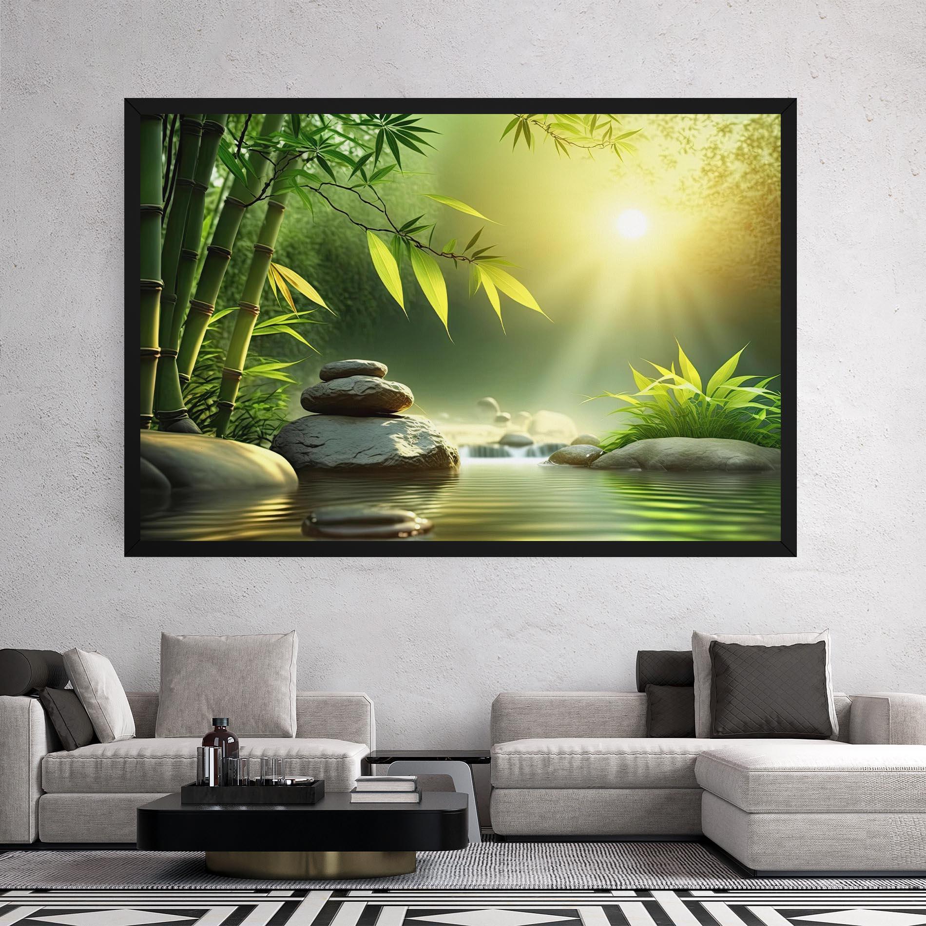 Leinwandbild Relaxing Spa Nature mockup 2