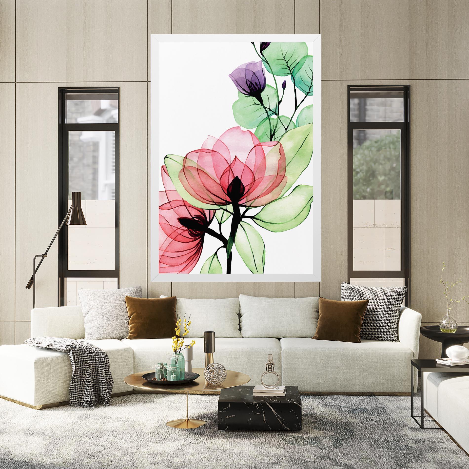 Leinwandbild Pink Green Nature mockup 2