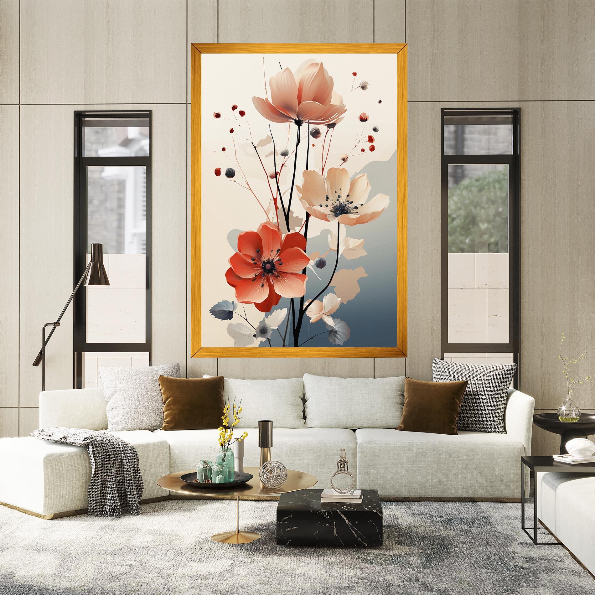 Leinwandbild Cream Flower Nature mockup 2