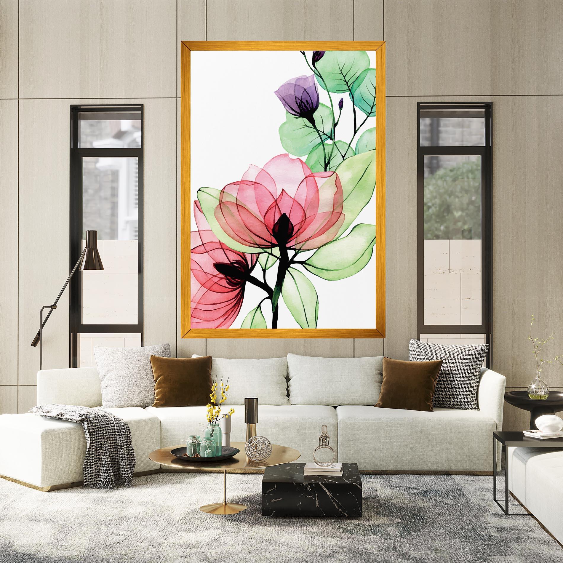 Leinwandbild Pink Green Nature mockup 2