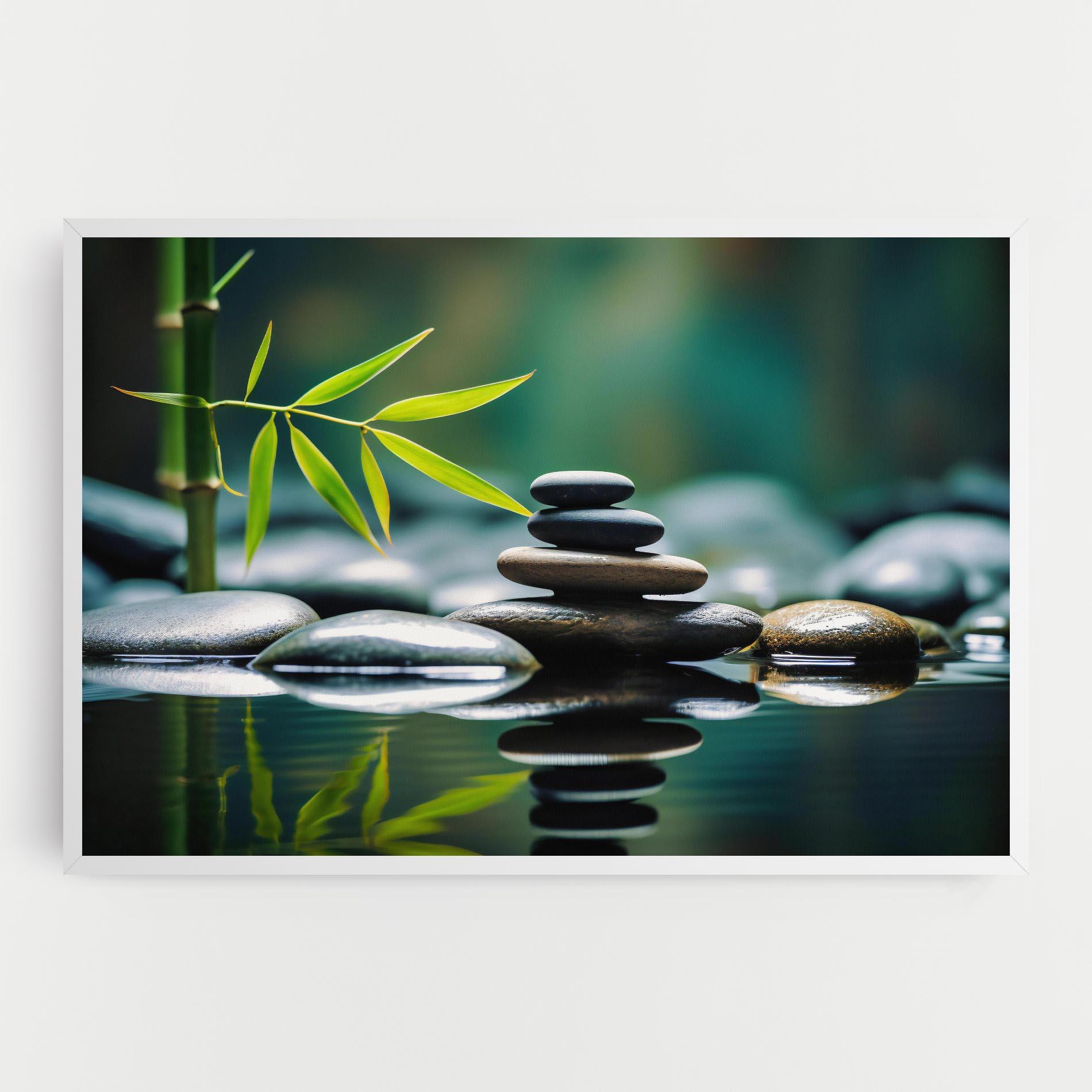 Leinwandbild Bamboo Stones mockup 0
