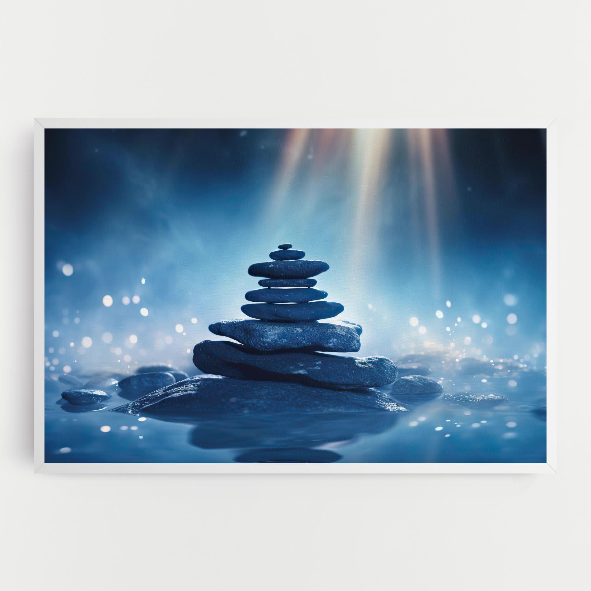 Leinwandbild Blue Light Stone mockup 0