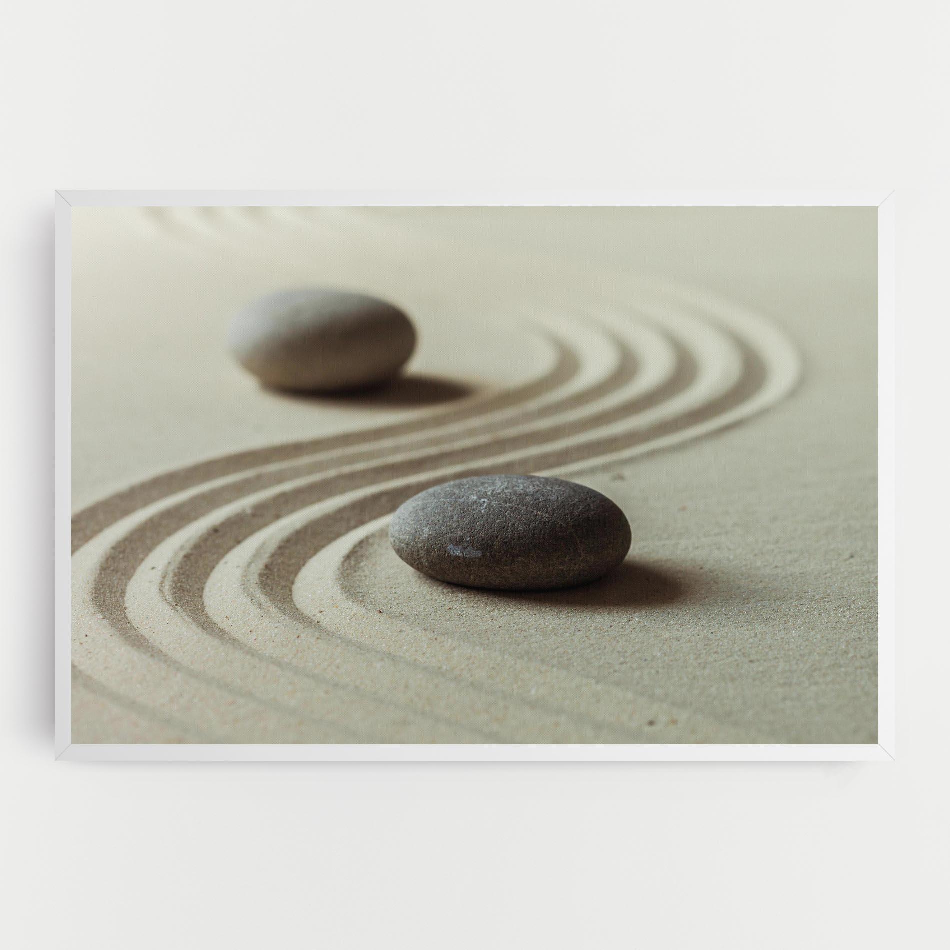 Leinwandbild Cream Sand Stones mockup 0
