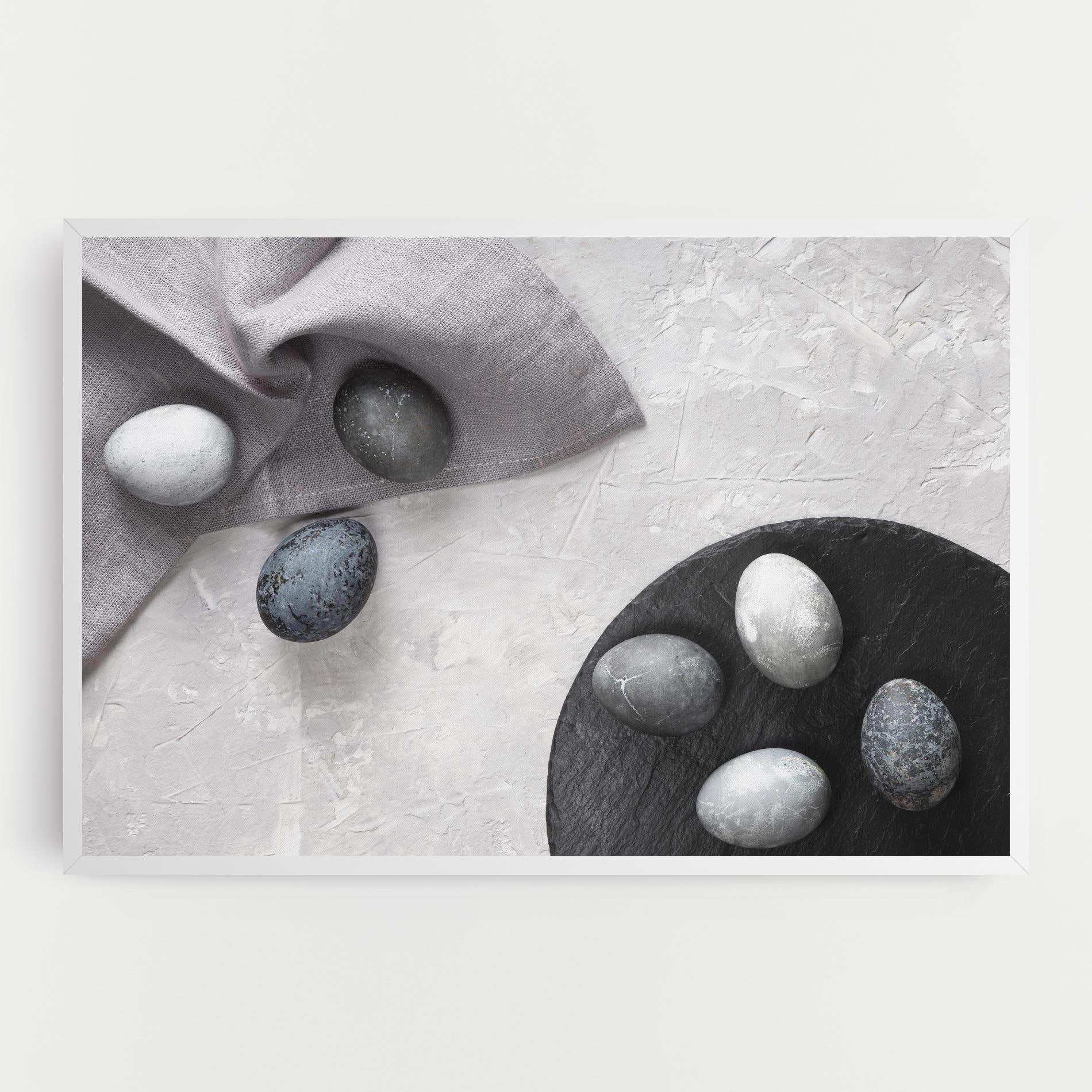 Leinwandbild Eggs Stone mockup 0