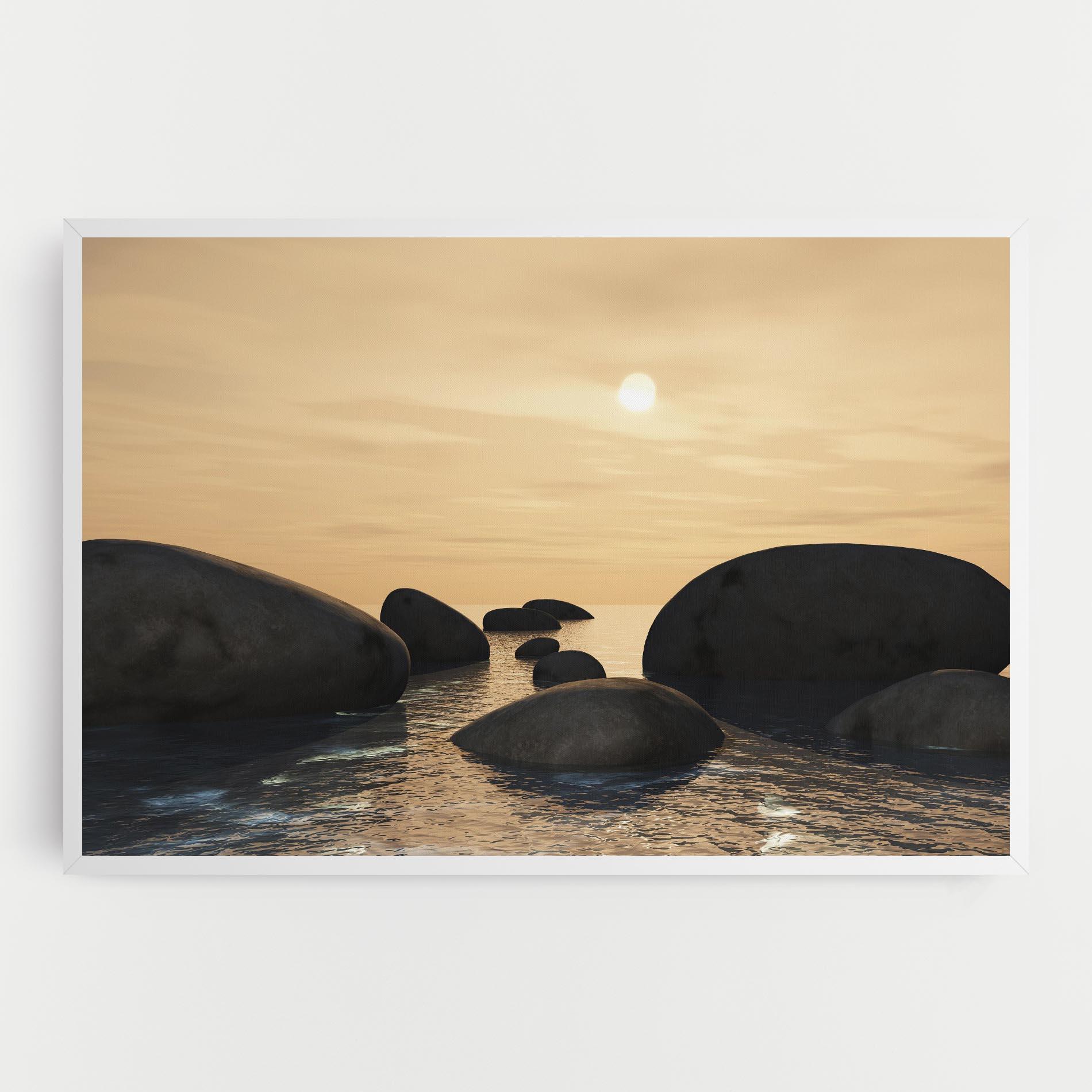 Leinwandbild Peace Rock mockup 0
