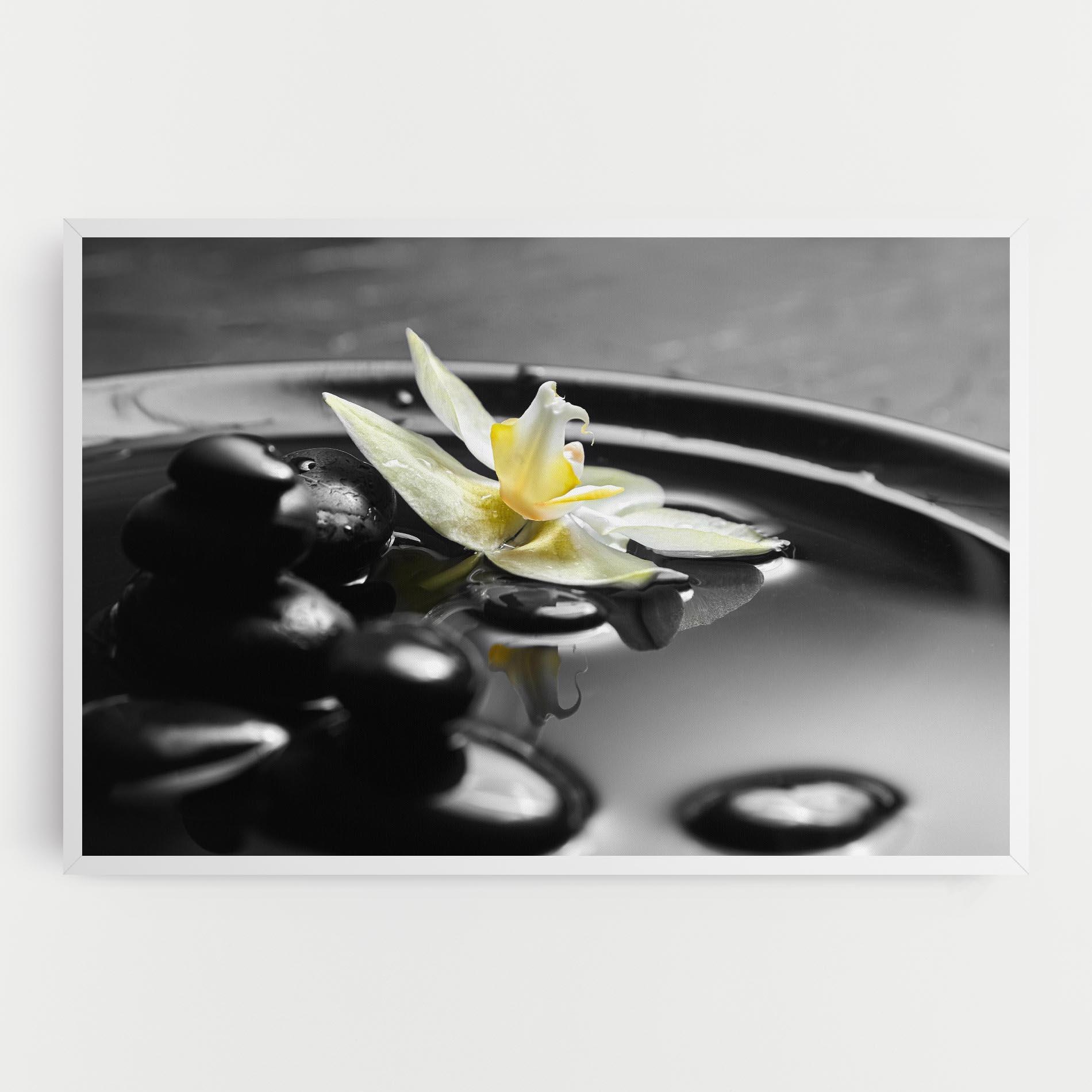 Leinwandbild Pebbles Yellow Flower mockup 0