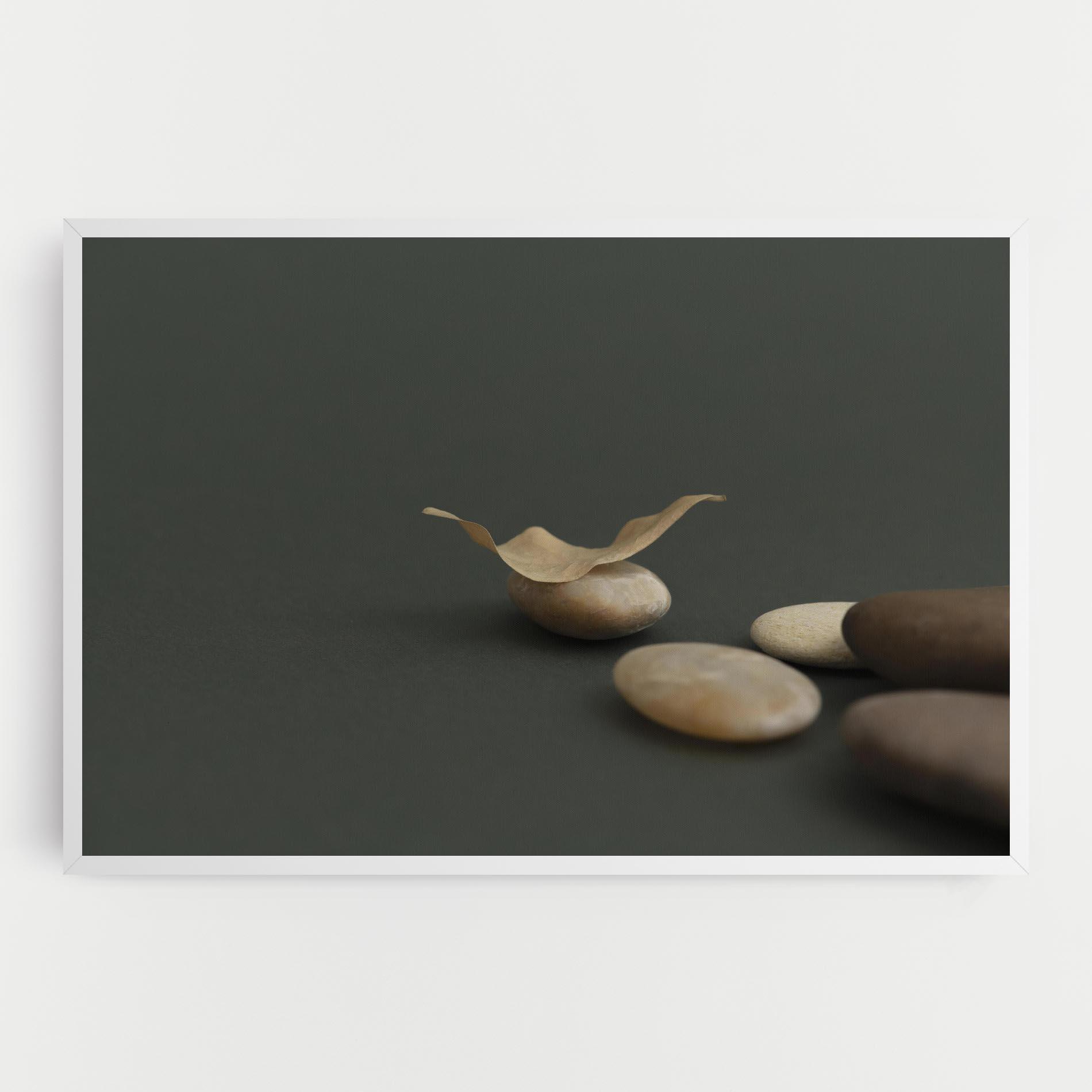 Leinwandbild Zen Stones On Green mockup 0