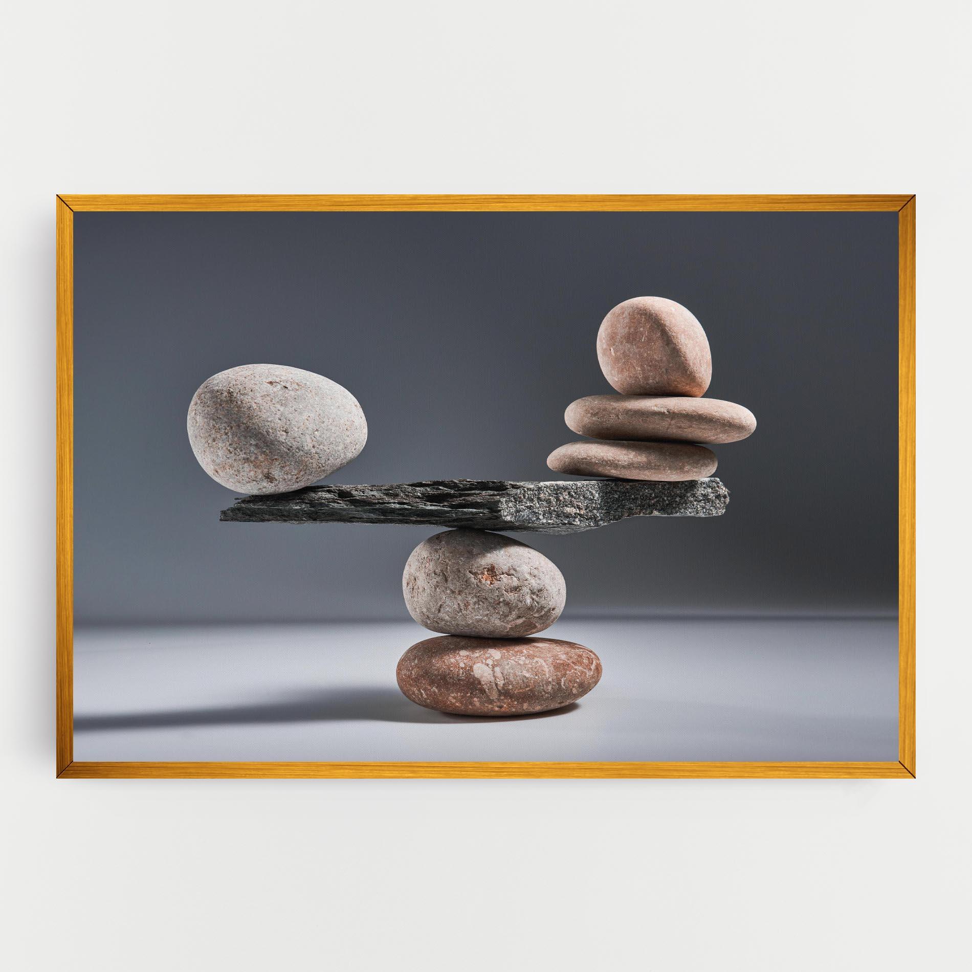 Leinwandbild Balancing Pebbles mockup 0