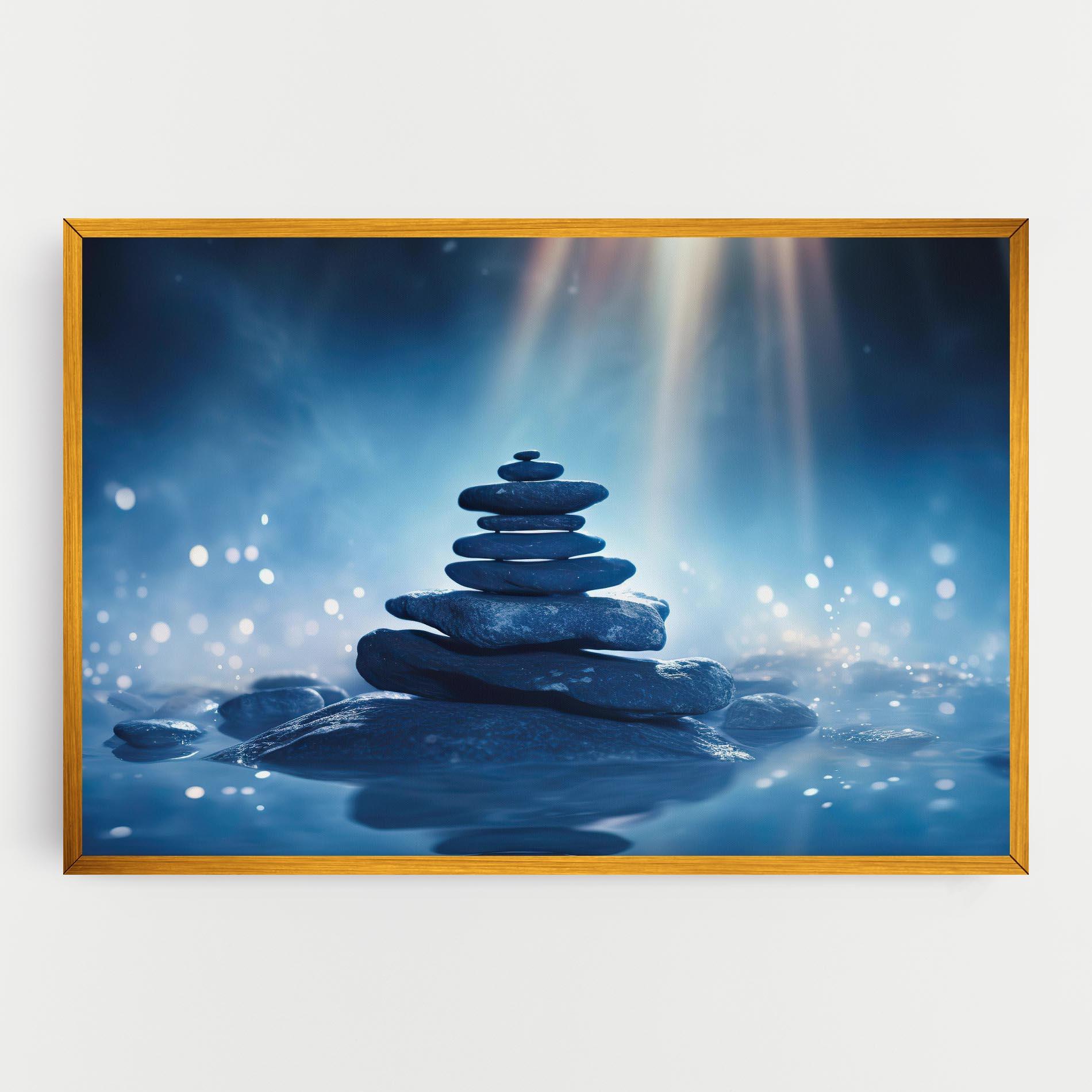 Leinwandbild Blue Light Stone mockup 0