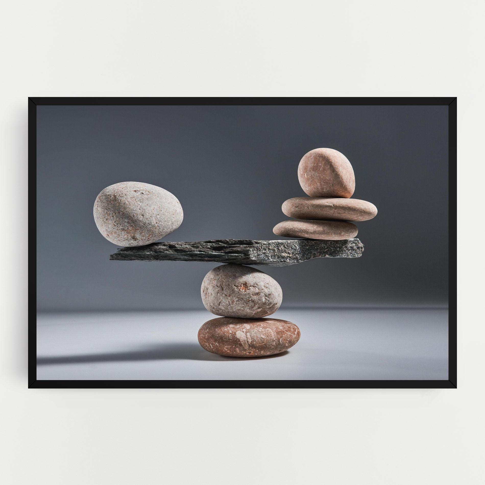 Leinwandbild Balancing Pebbles mockup 0