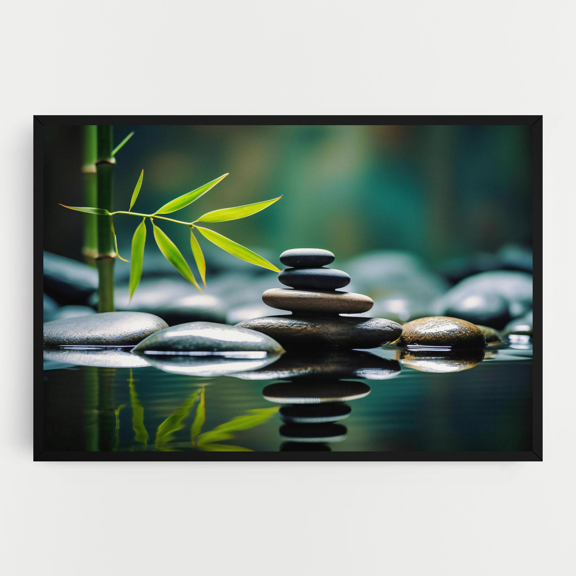 Leinwandbild Bamboo Stones mockup 0