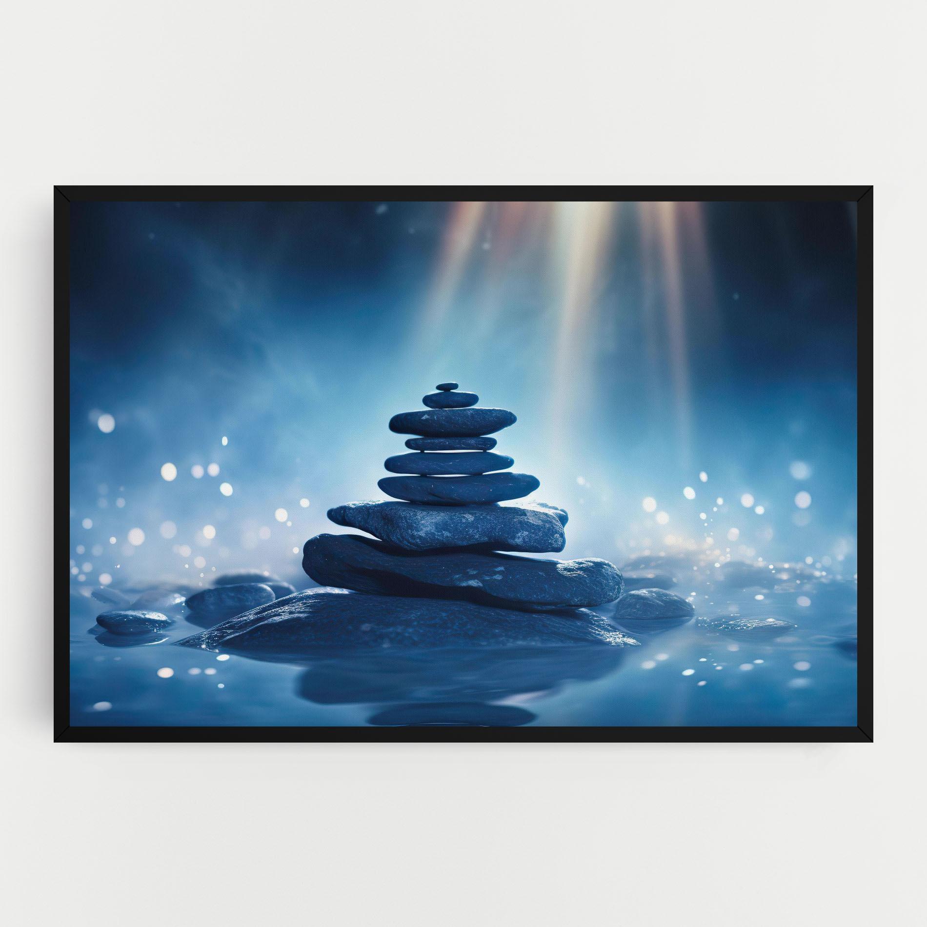 Leinwandbild Blue Light Stone mockup 0