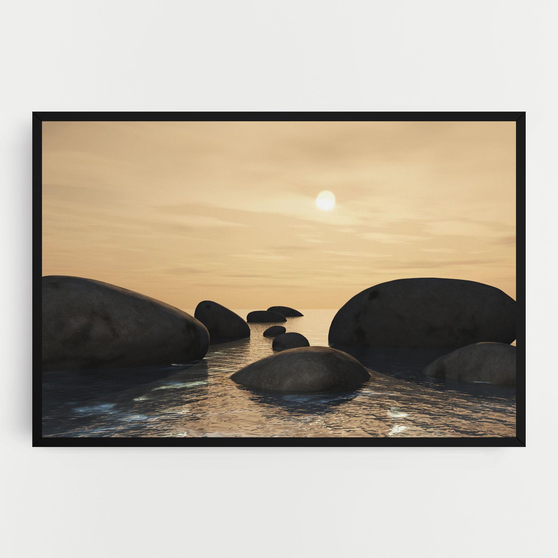 Leinwandbild Peace Rock mockup 0