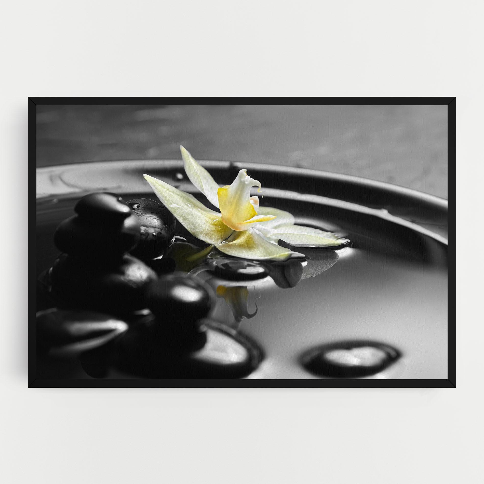 Leinwandbild Pebbles Yellow Flower mockup 0