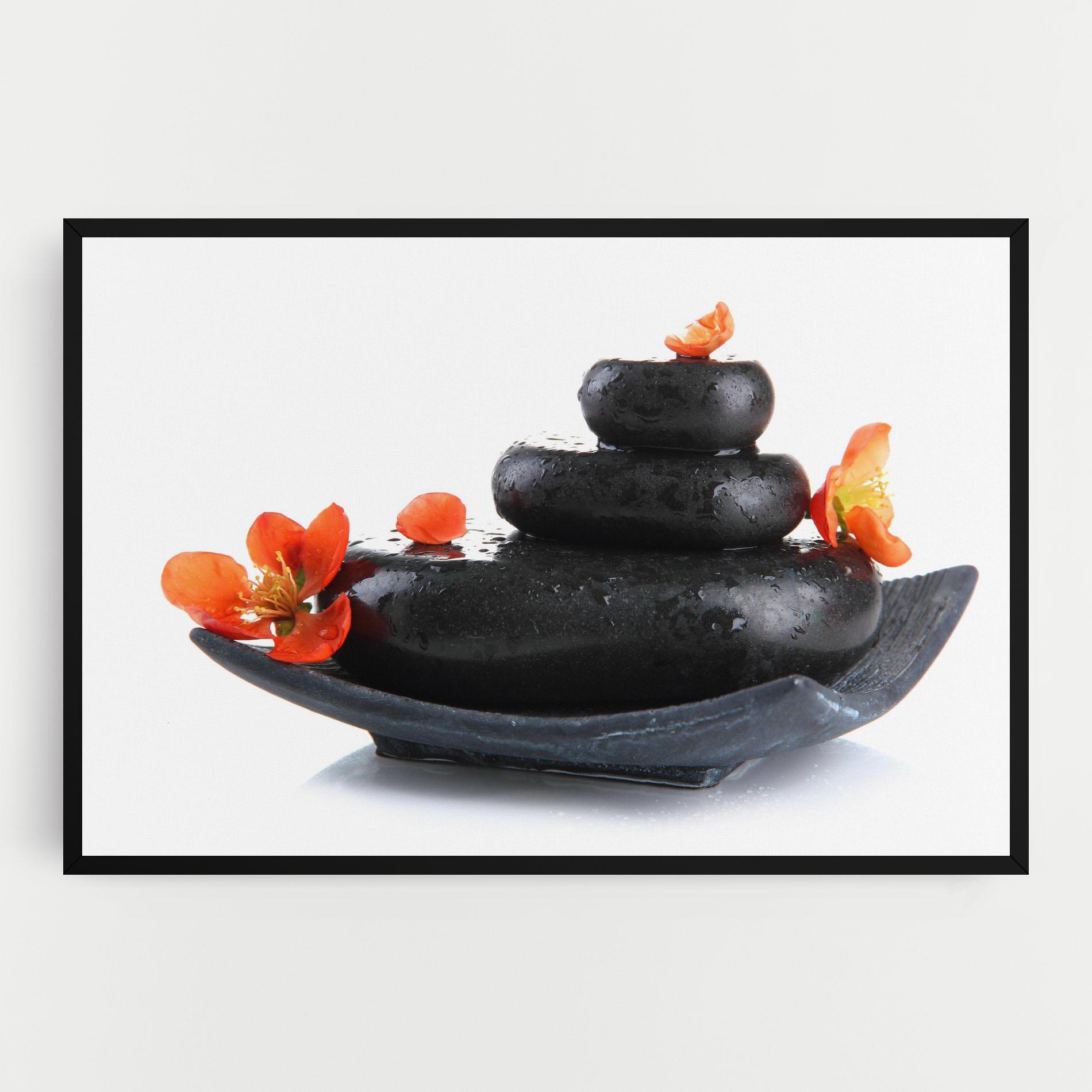 Leinwandbild Spa Stones Flowers mockup 0
