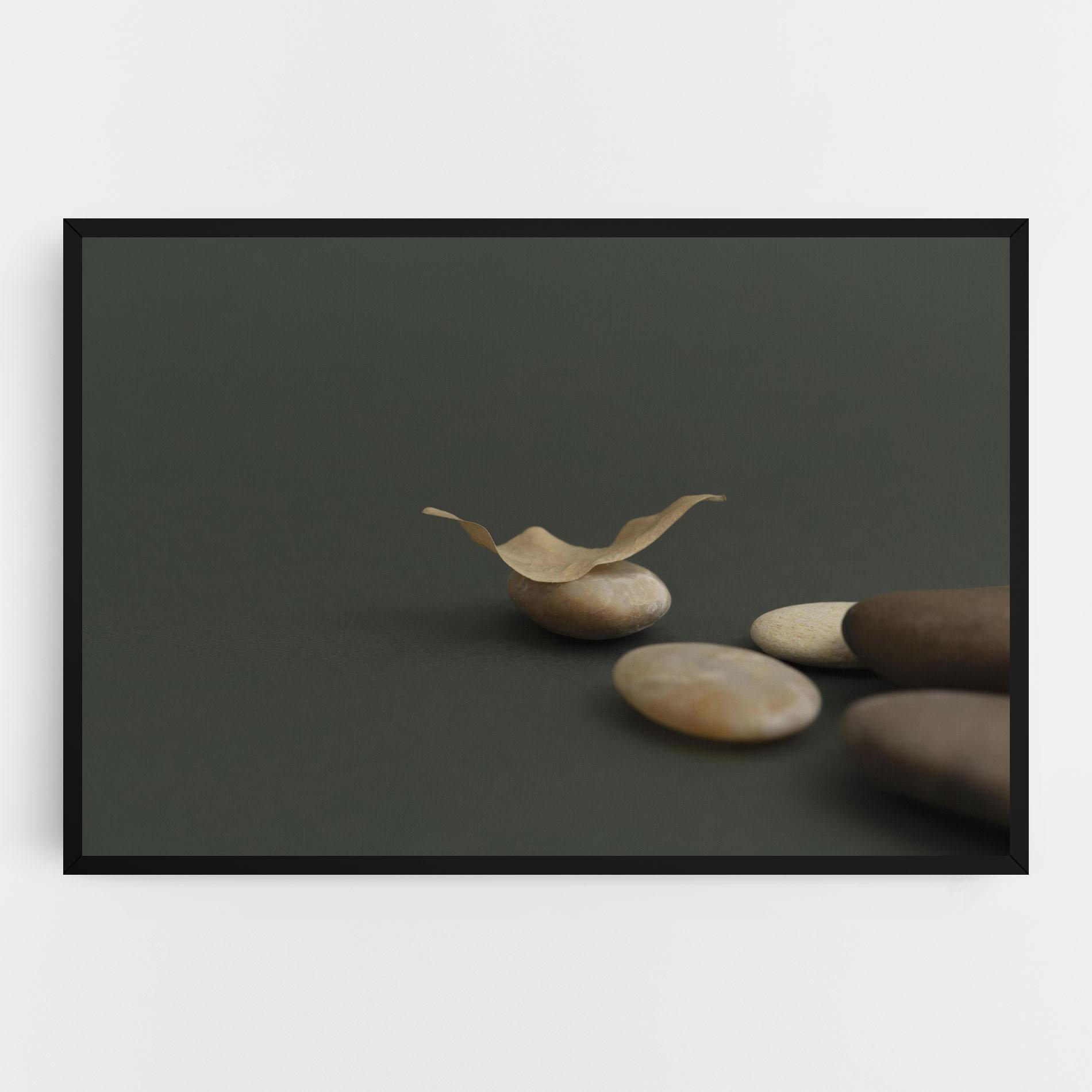 Leinwandbild Zen Stones On Green mockup 0