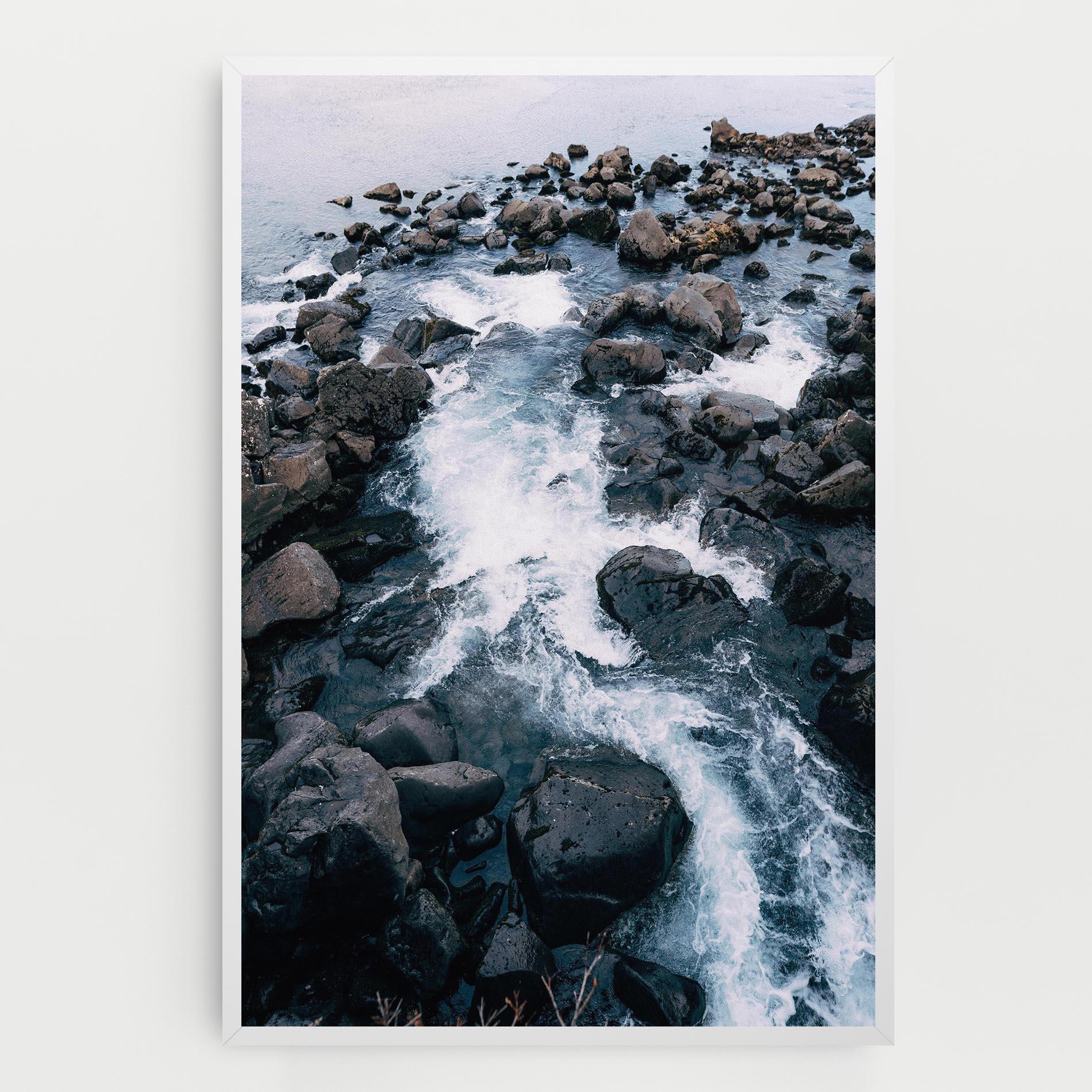 Leinwandbild Mountain River Rock mockup 0