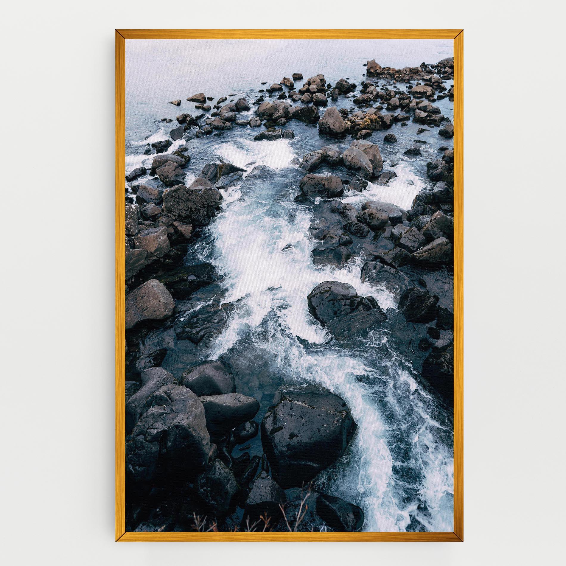 Leinwandbild Mountain River Rock mockup 0