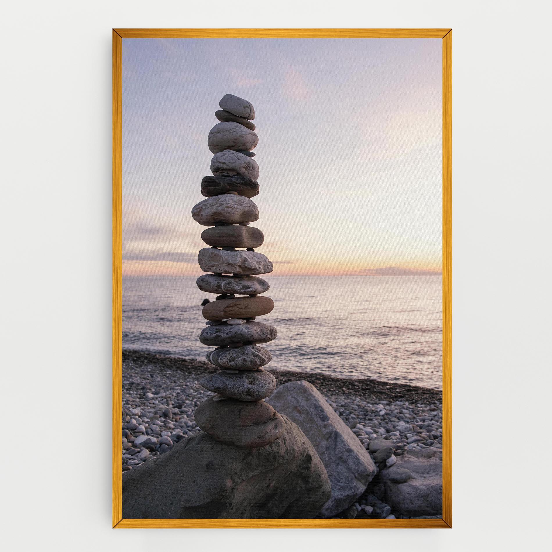 Leinwandbild Pebbles Seaside mockup 0