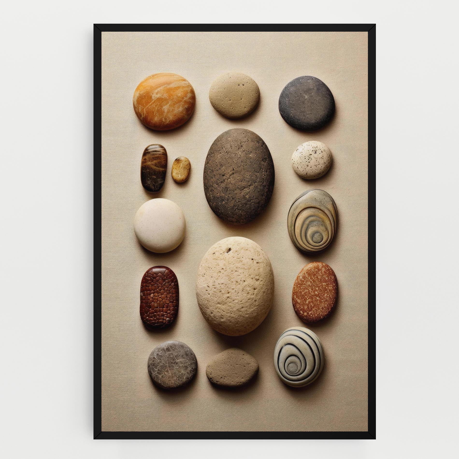 Leinwandbild Massage Stones Sand mockup 0