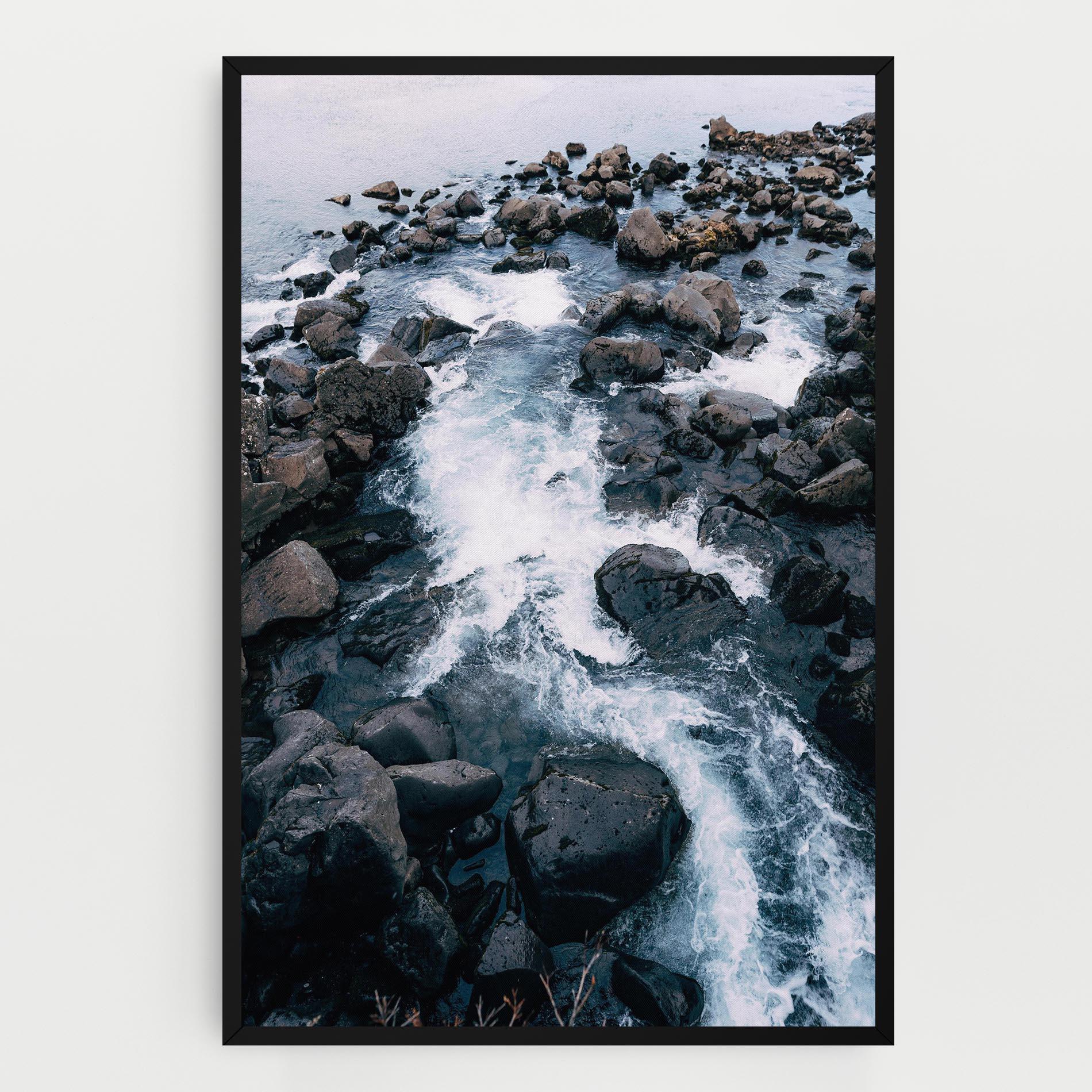 Leinwandbild Mountain River Rock mockup 0