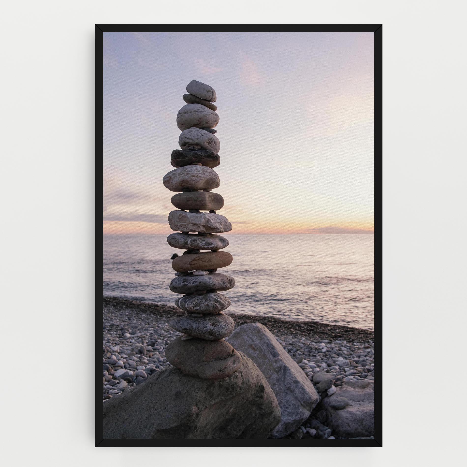 Leinwandbild Pebbles Seaside mockup 0