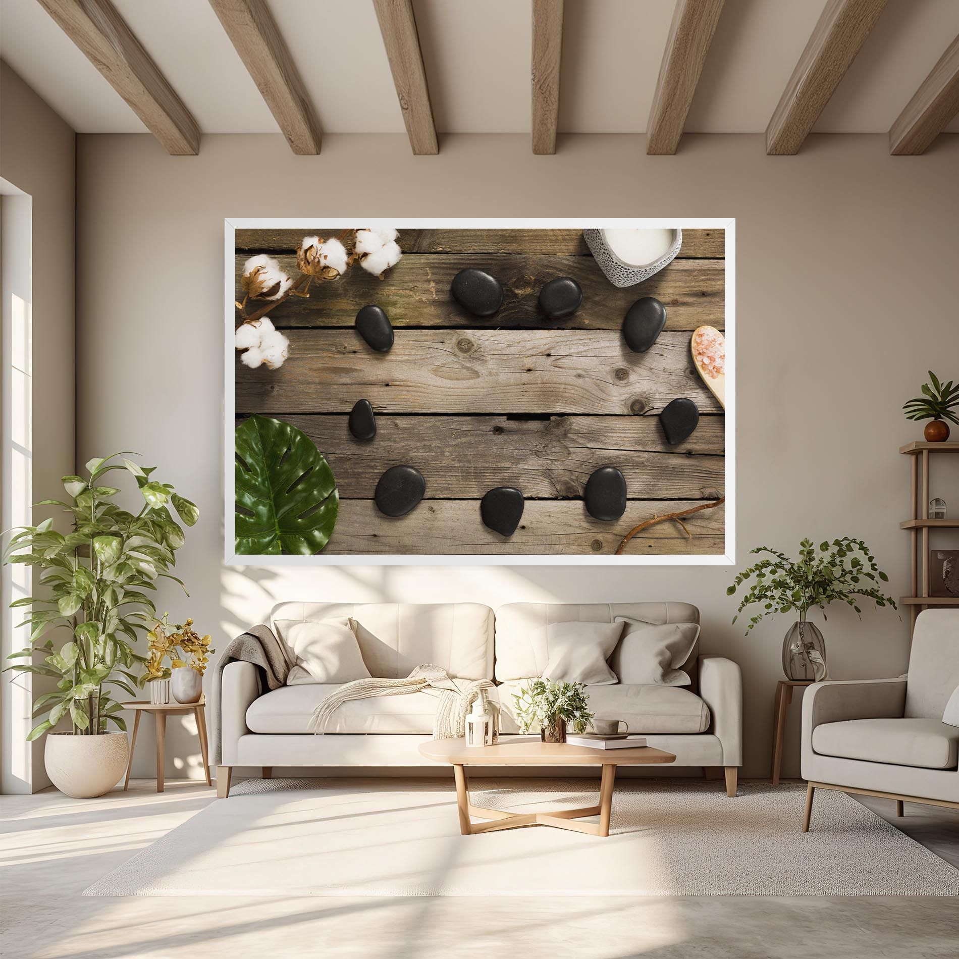 Cotton Flowers Stones mockup 6