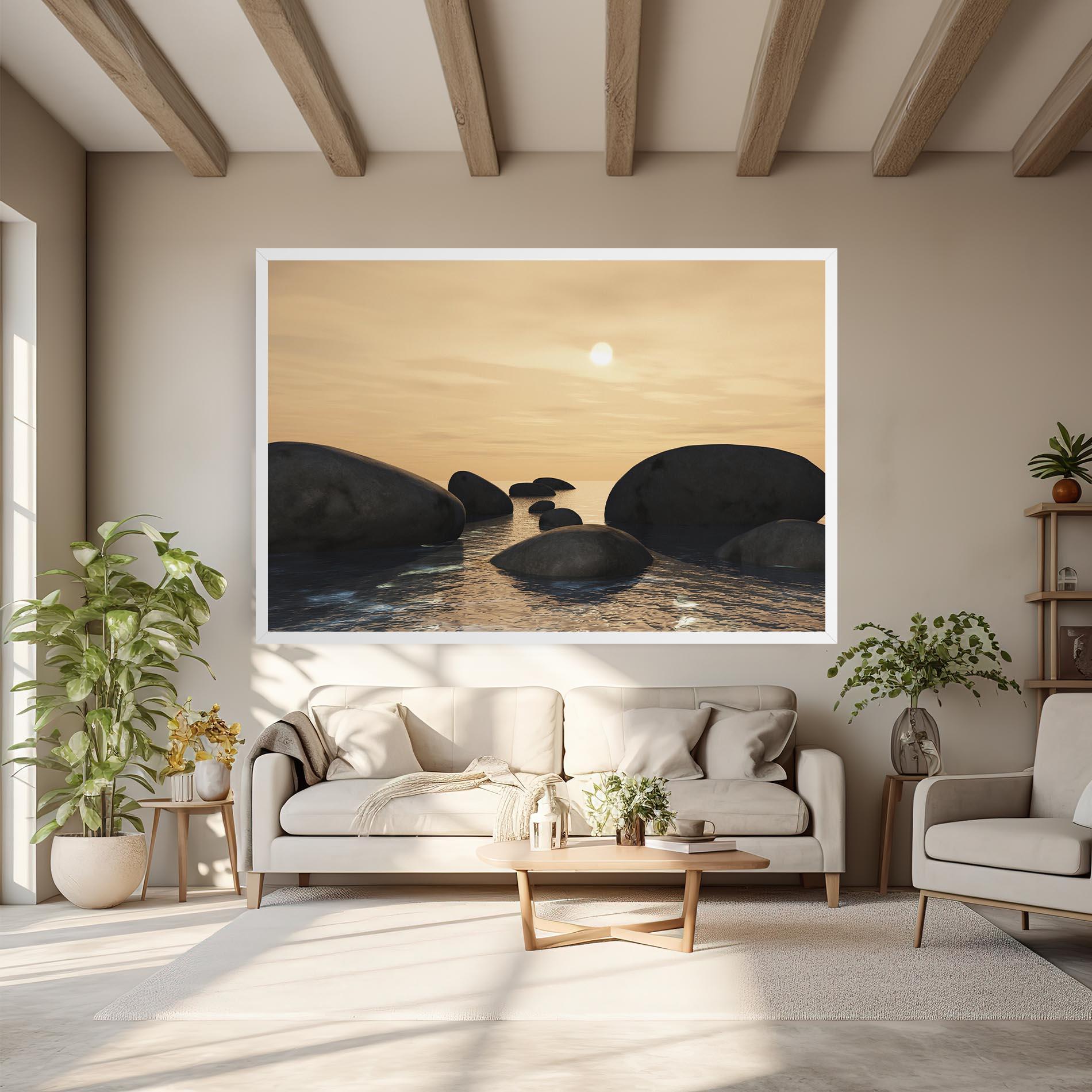 Leinwandbild Peace Rock mockup 6