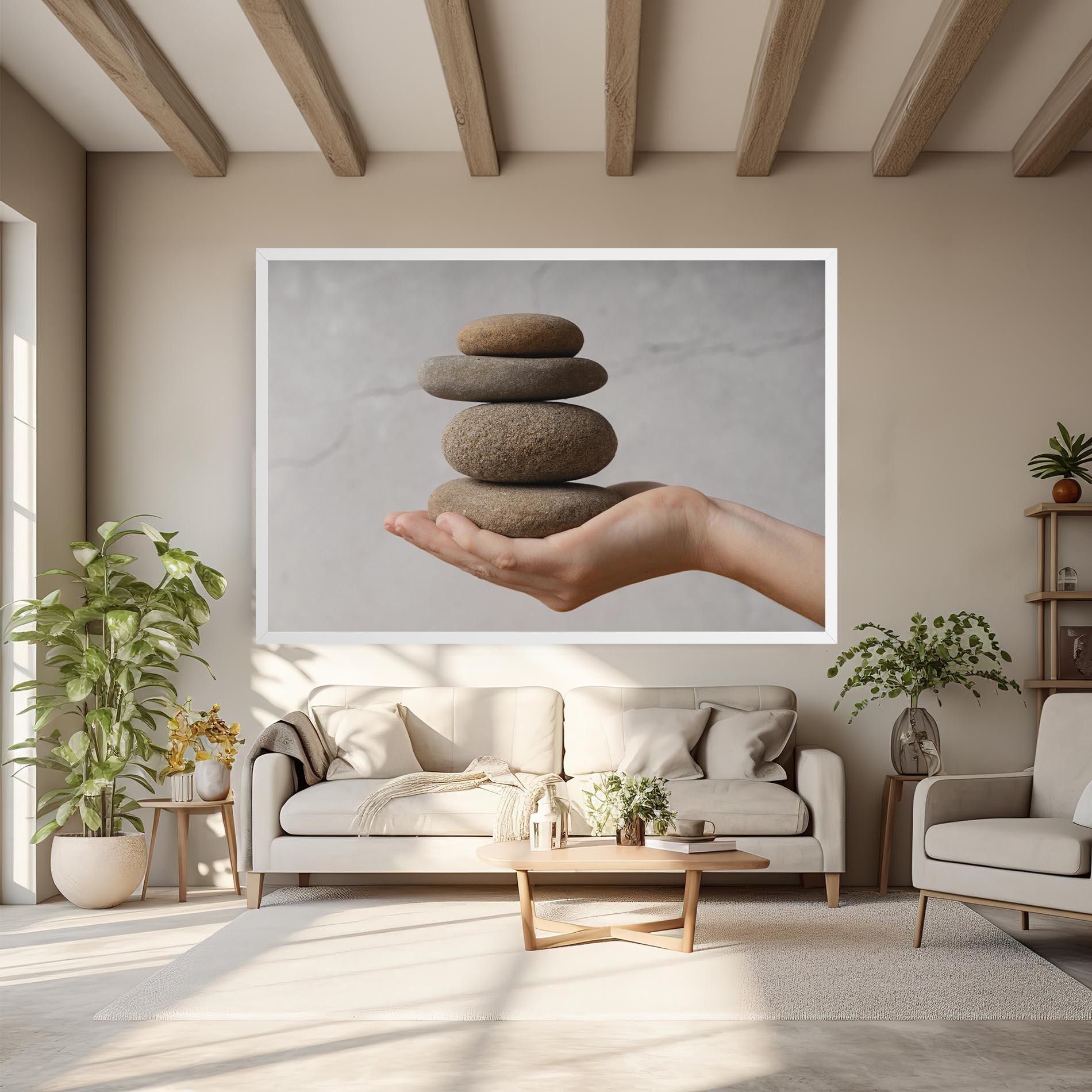 Leinwandbild Stones Meditation mockup 6