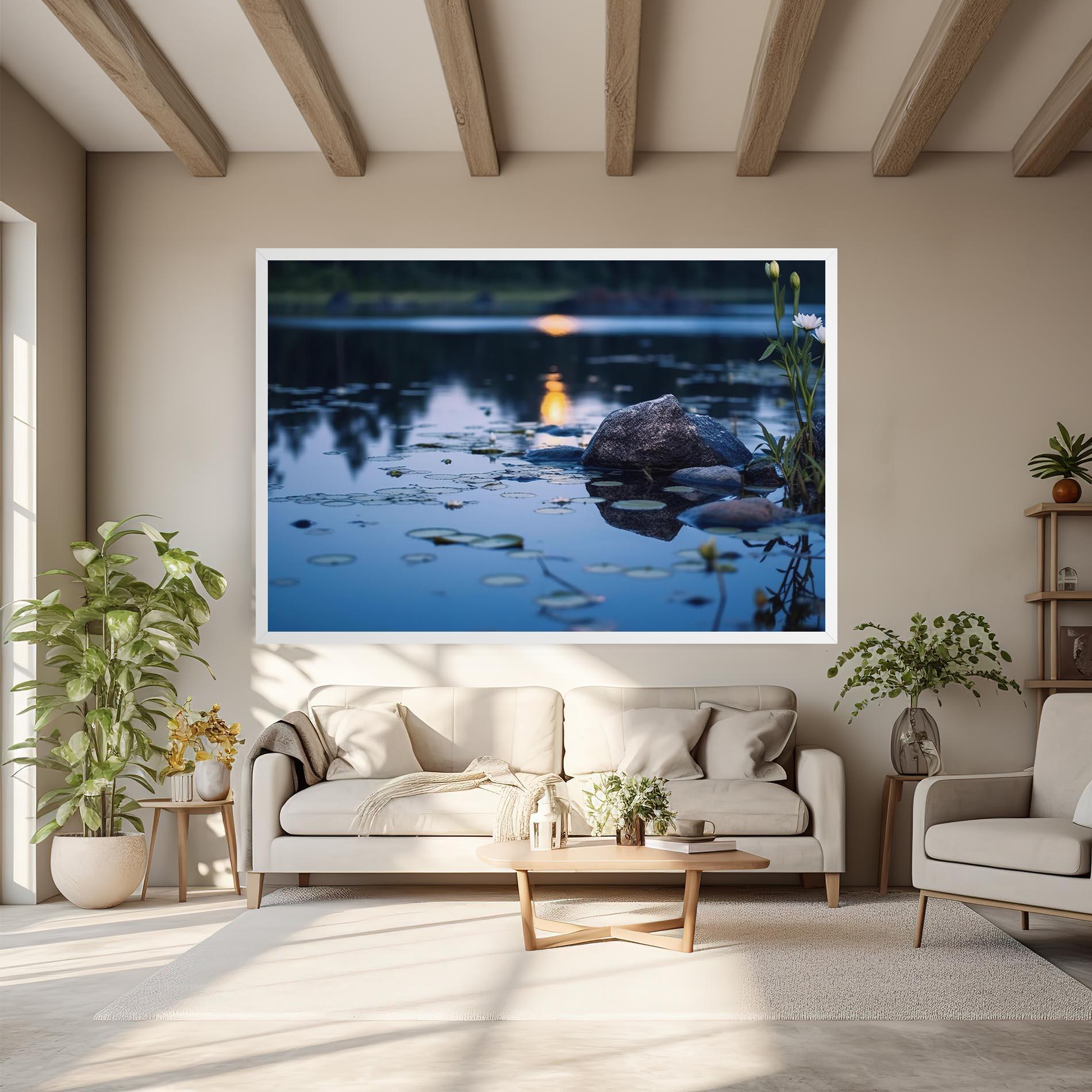 Leinwandbild Water Stones mockup 6