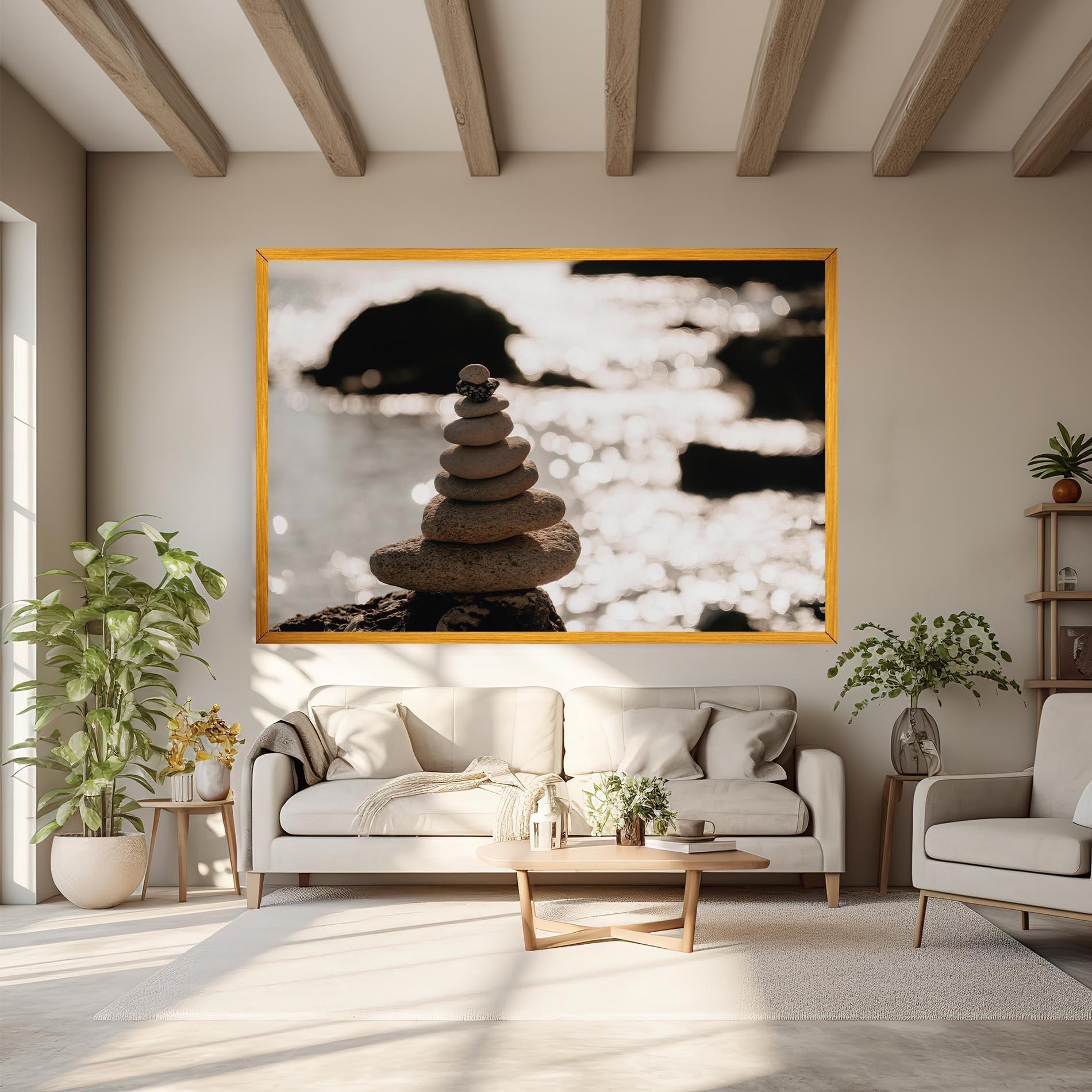 Leinwandbild Pyramid Stones mockup 6